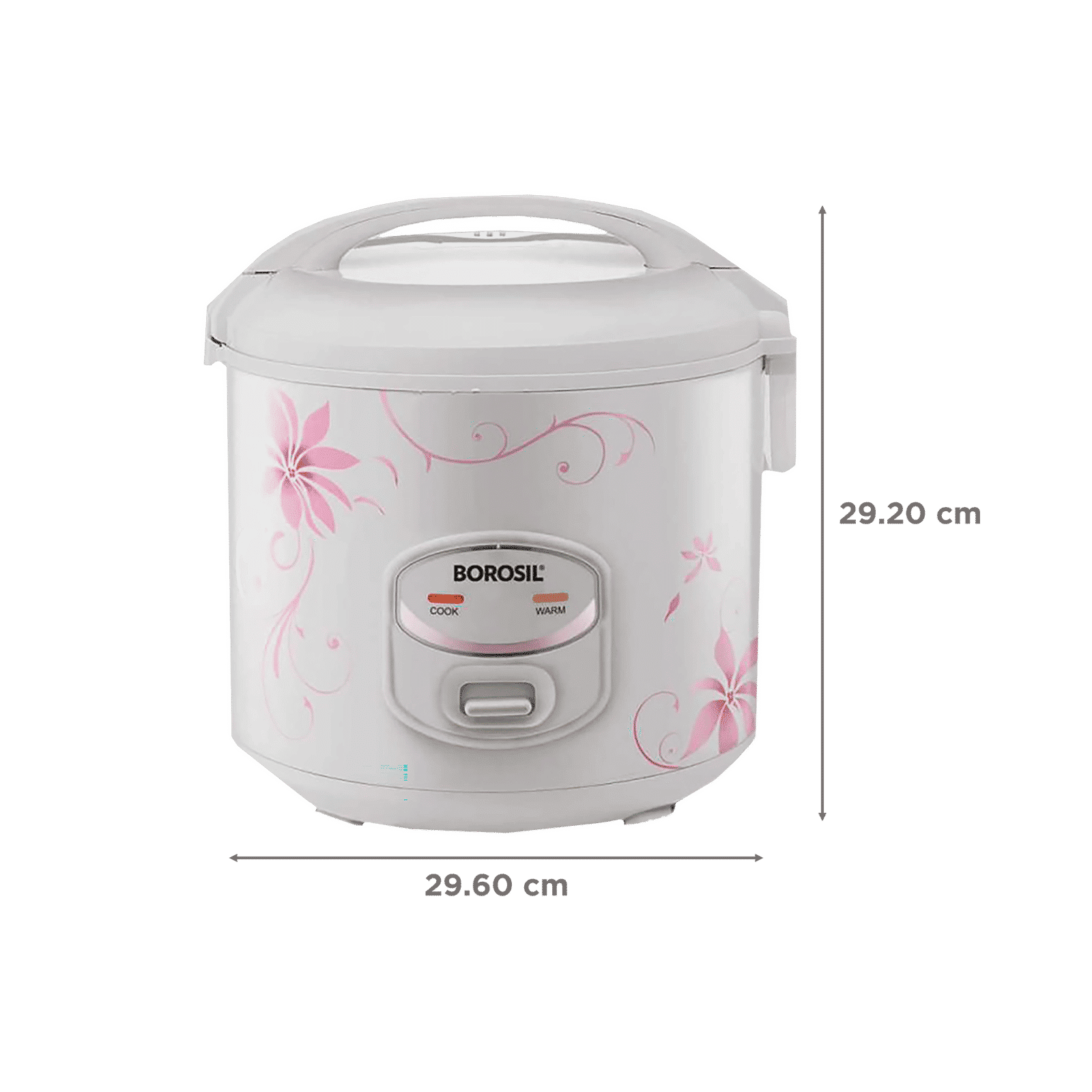 BOROSIL Pronto Deluxe II 1.8 Litre Electric Rice Cooker with Automatic Thermal Cutoff (White)_2
