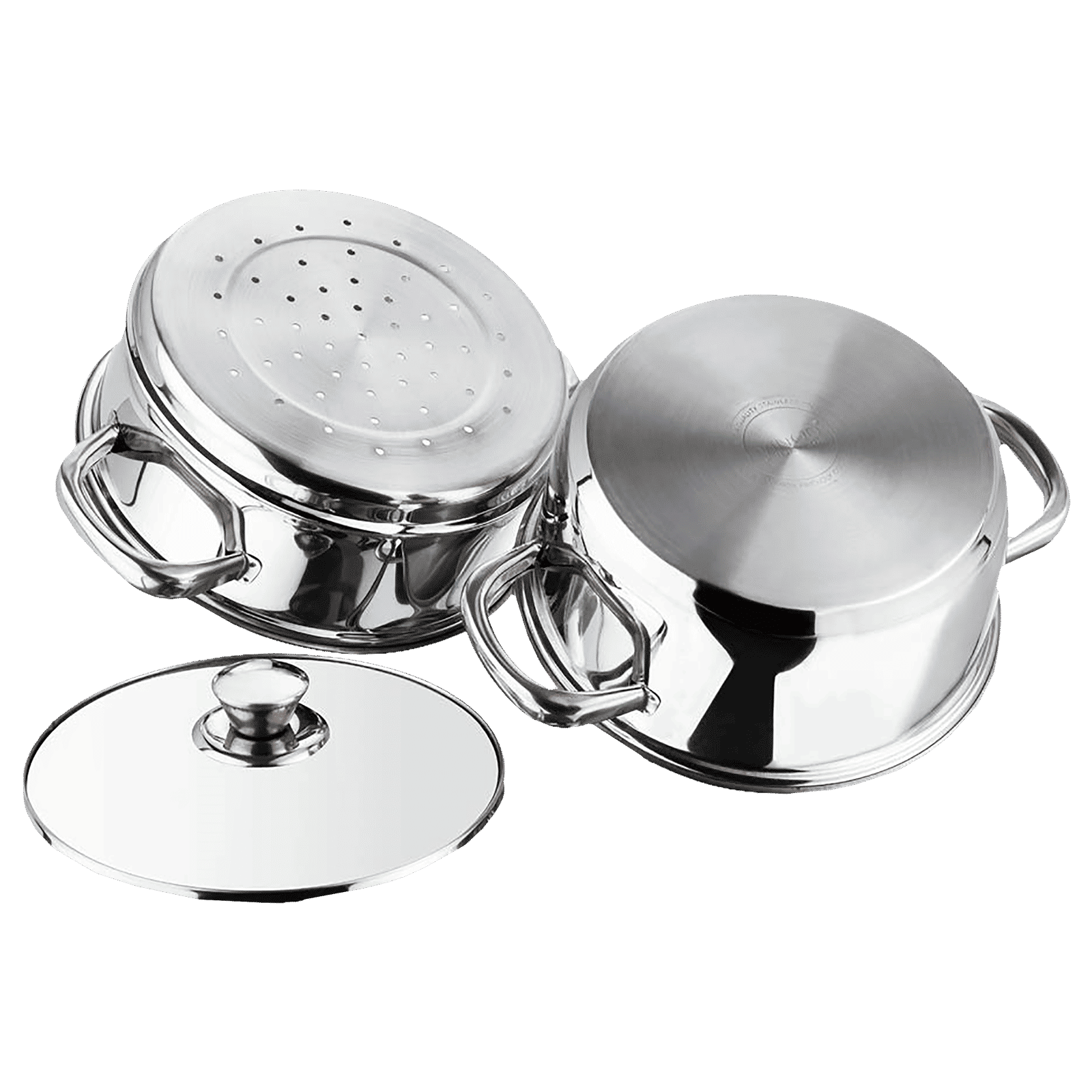 VINOD 2TS18 2 Litres Gas Steamer with Induction Friendly (Grey)_5