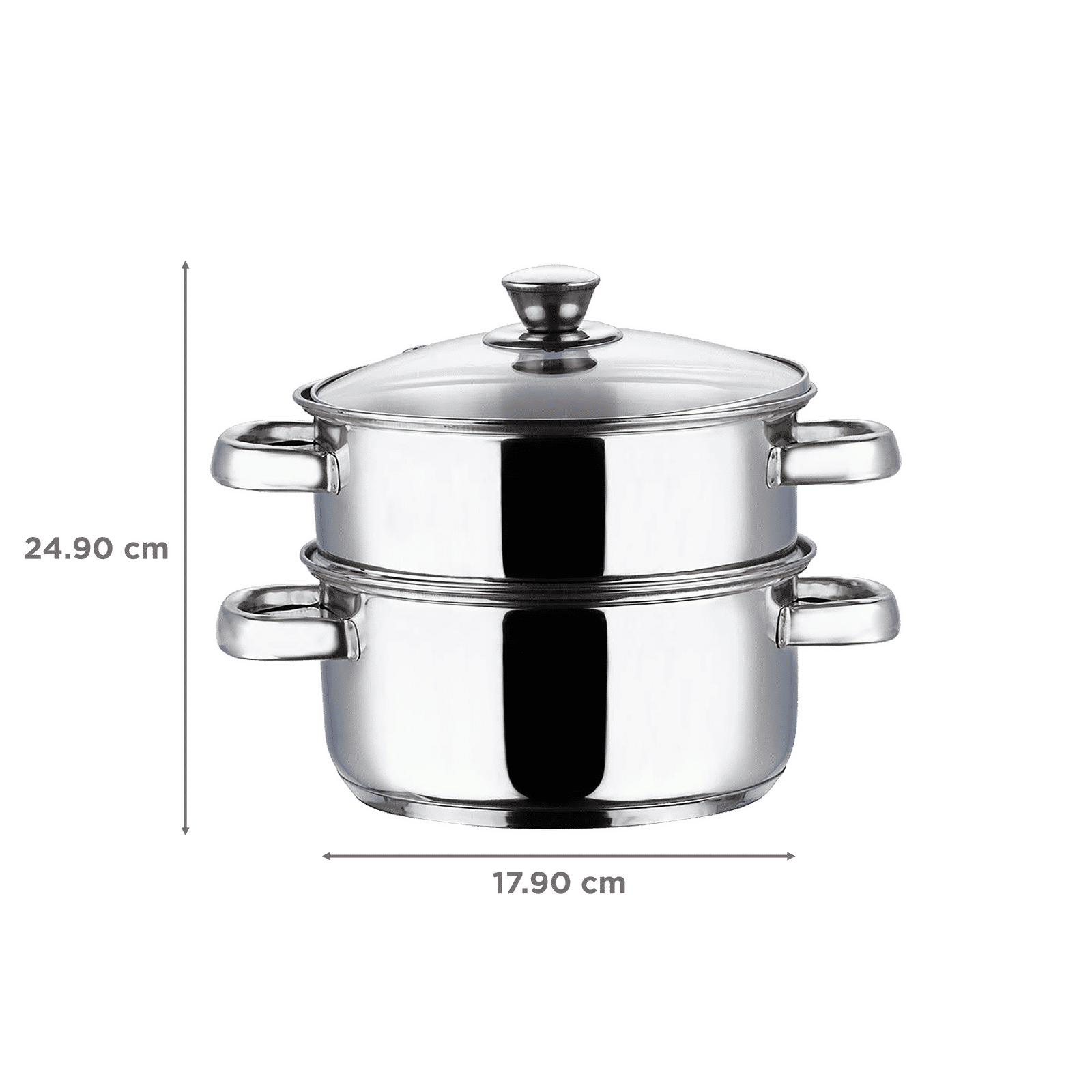 VINOD 2TS18 2 Litres Gas Steamer with Induction Friendly (Grey)_2