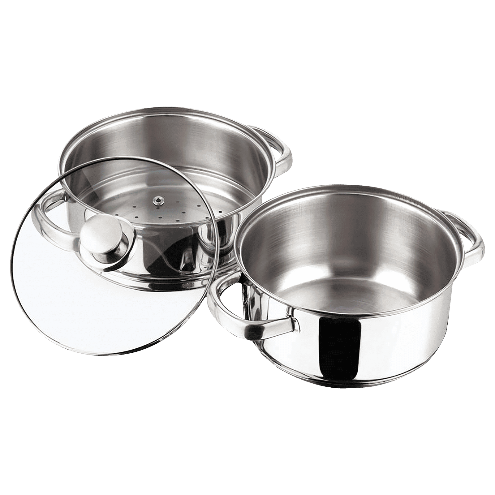 VINOD 2TS18 2 Litres Gas Steamer with Induction Friendly (Grey)_4