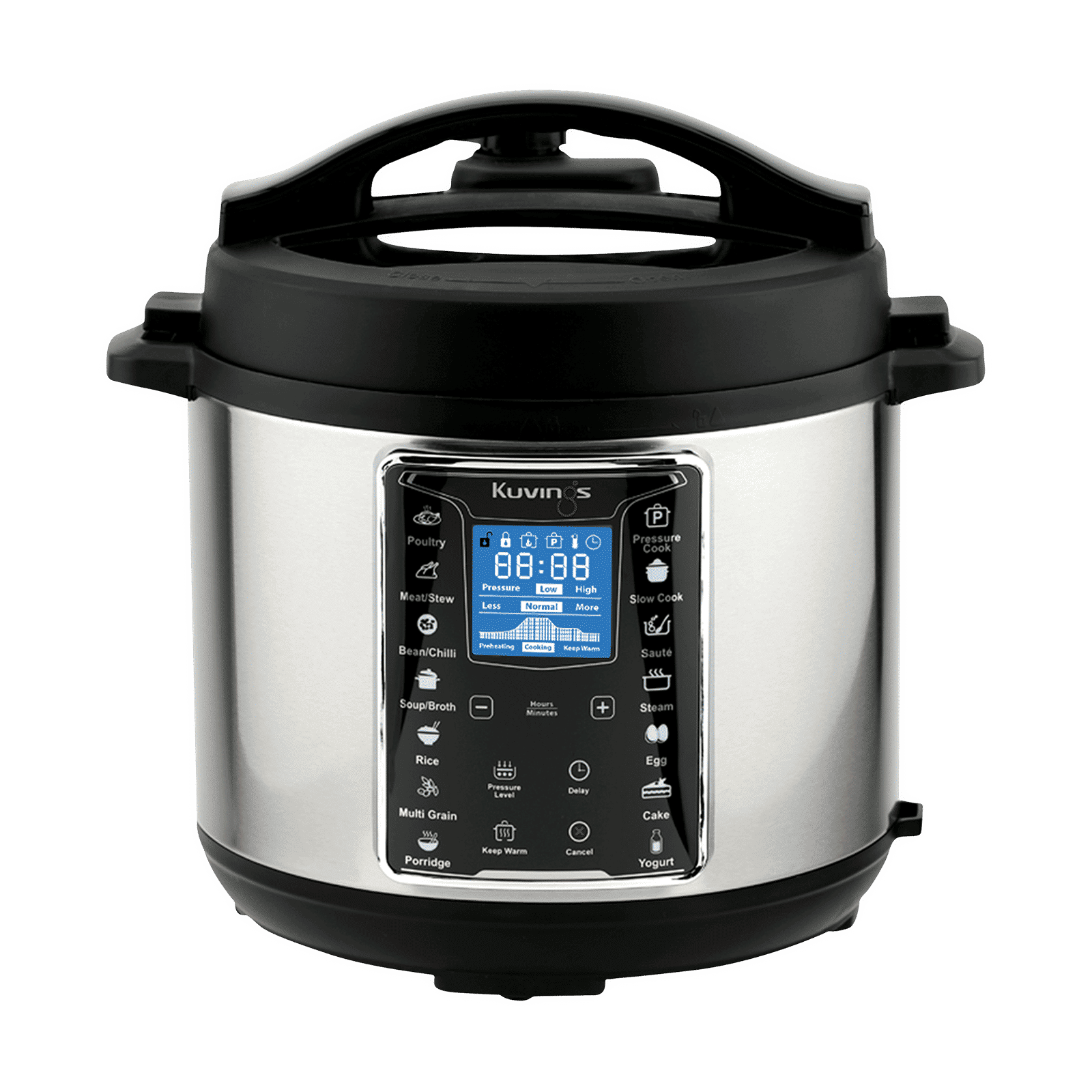 Kuvings 6 Litre Electric Multi Pot Cooker with Touch Panel with LCD Screen (Silver)_1