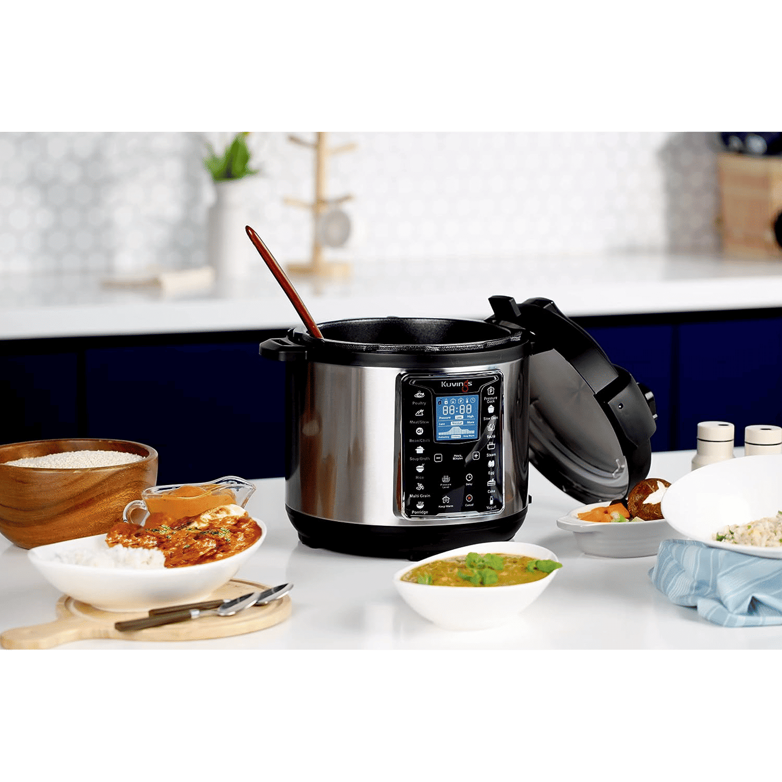 Kuvings 6 Litre Electric Multi Pot Cooker with Touch Panel with LCD Screen (Silver)_8