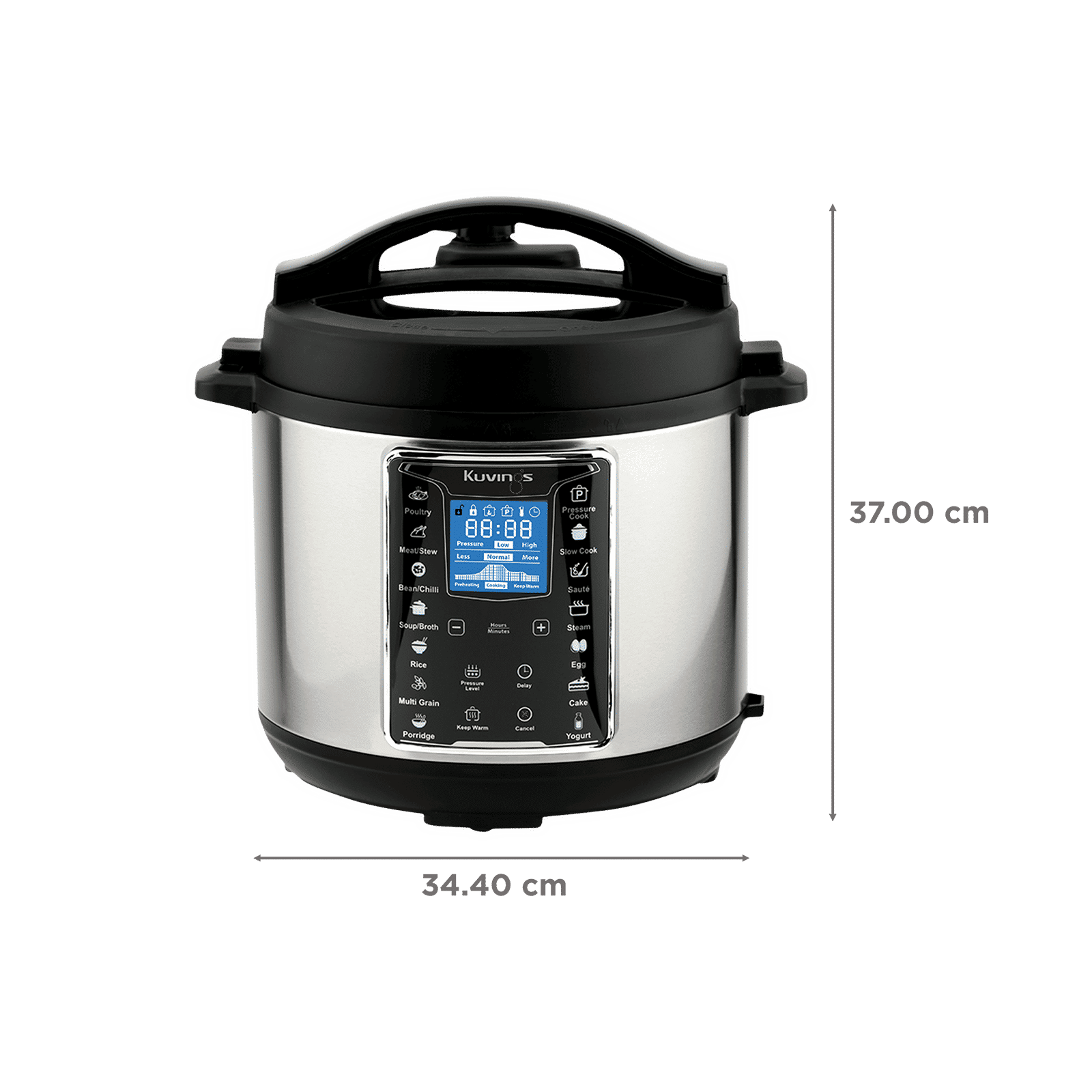 Kuvings 6 Litre Electric Multi Pot Cooker with Touch Panel with LCD Screen (Silver)_2