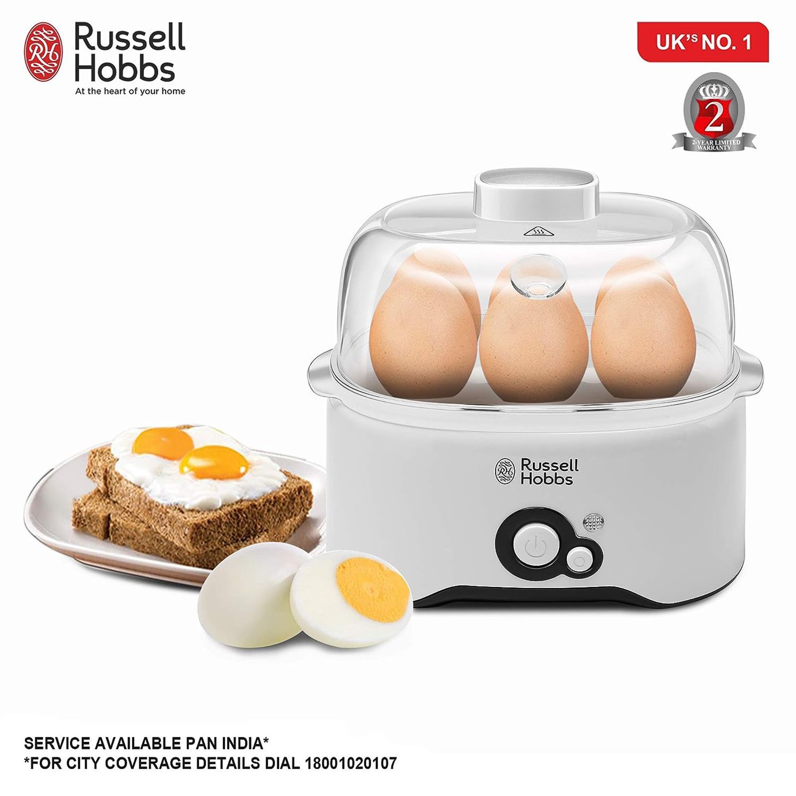 Russell Hobbs REG300 8 Egg Electric Egg Cooker with Non-Stick Coating (White) Russell Hobbs REG300 8 Egg Electric Egg Cooker with Non-Stick Coating (White)_7