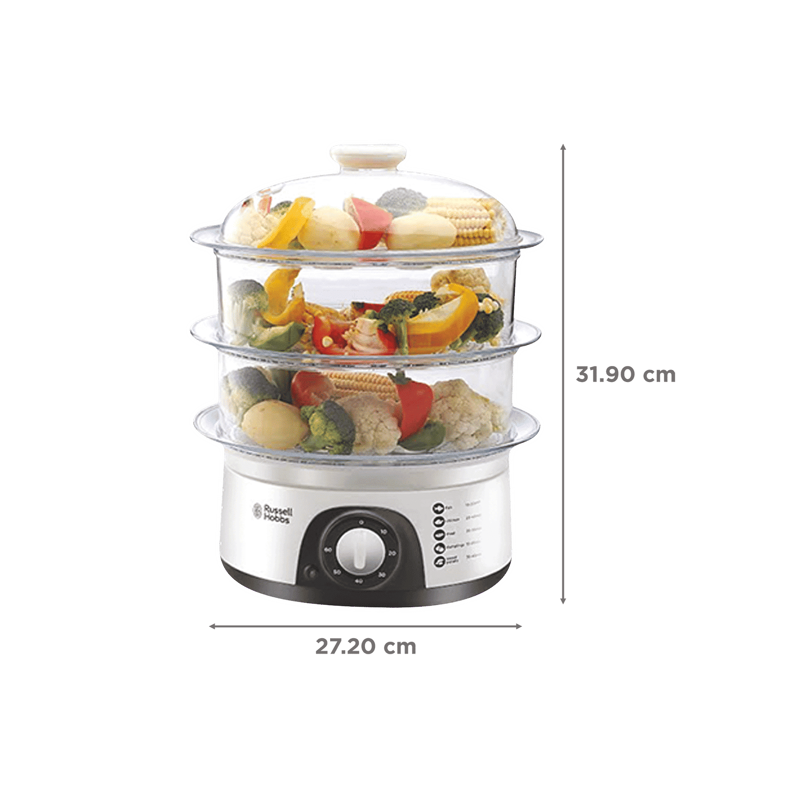 Russell Hobbs RFS800 9L Electric Food Steamer Microwave Oven with Keep Warm Function (White)_2