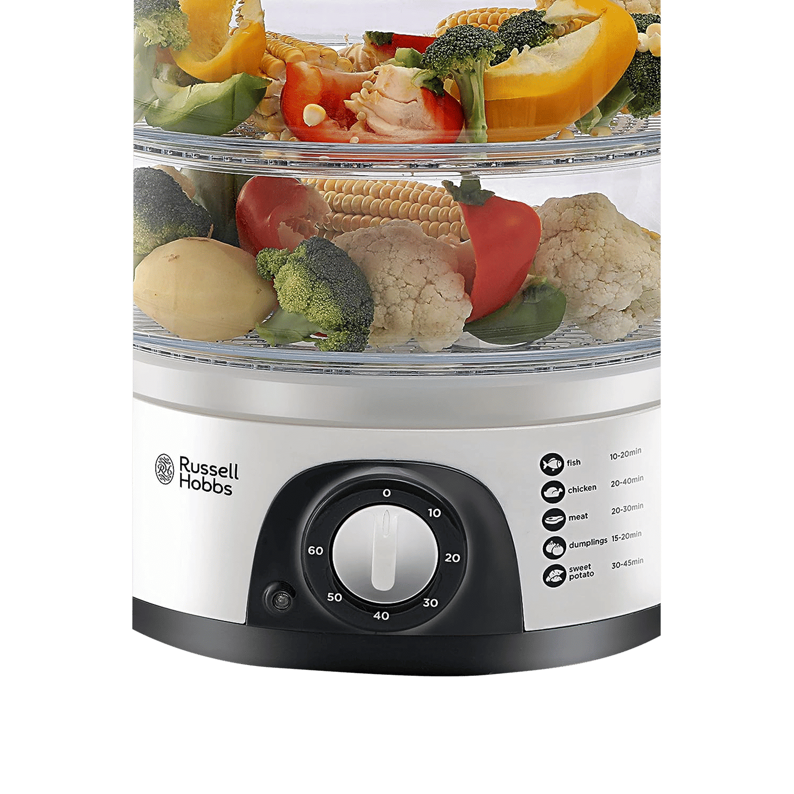 Russell Hobbs RFS800 9L Electric Food Steamer Microwave Oven with Keep Warm Function (White)_4