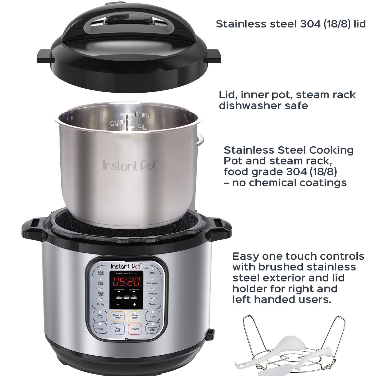 Instant Pot Duo 5.35 Litre Electric Pressure Cooker with Keep Warm Function (Grey)_7
