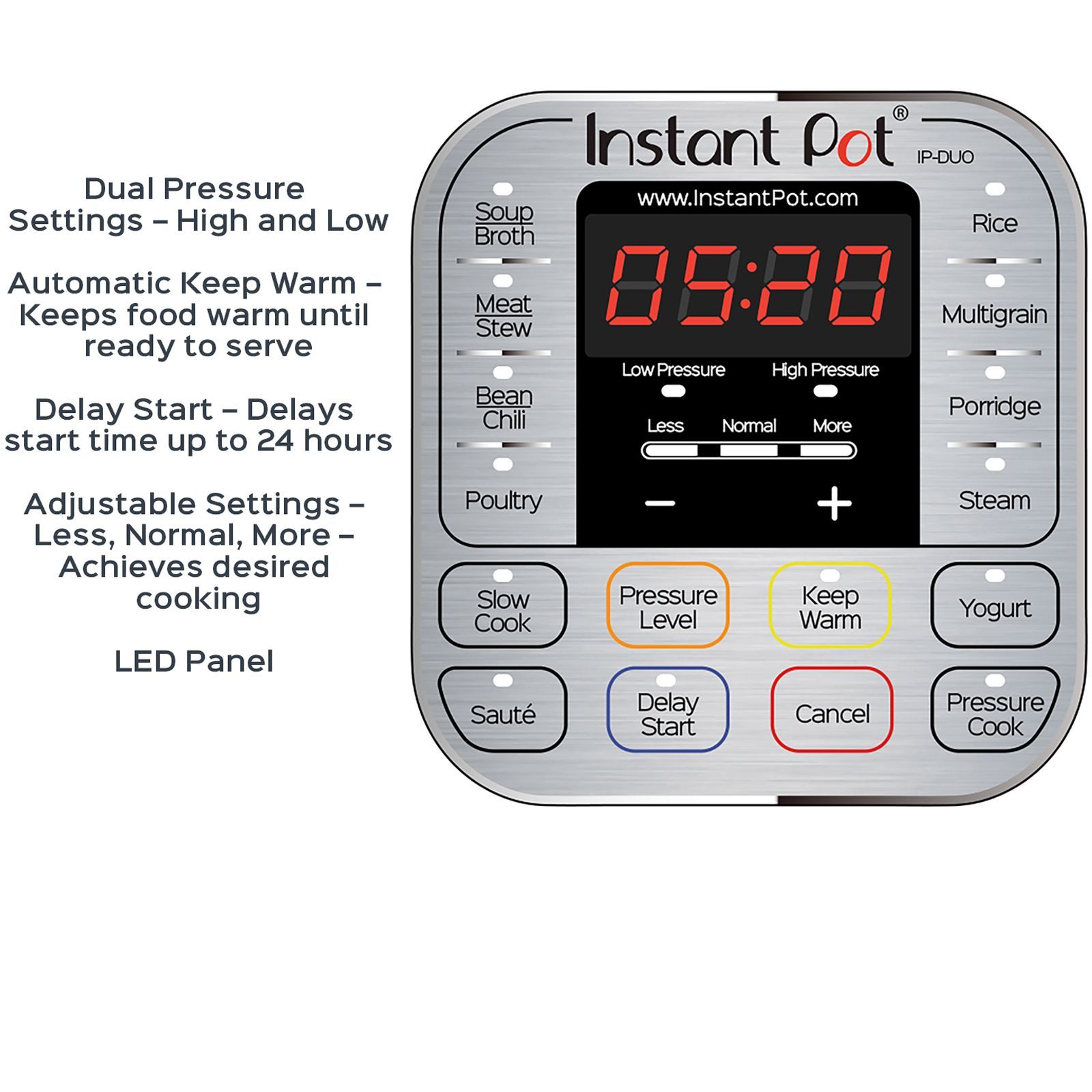 Instant Pot Duo 5.35 Litre Electric Pressure Cooker with Keep Warm Function (Grey)_8