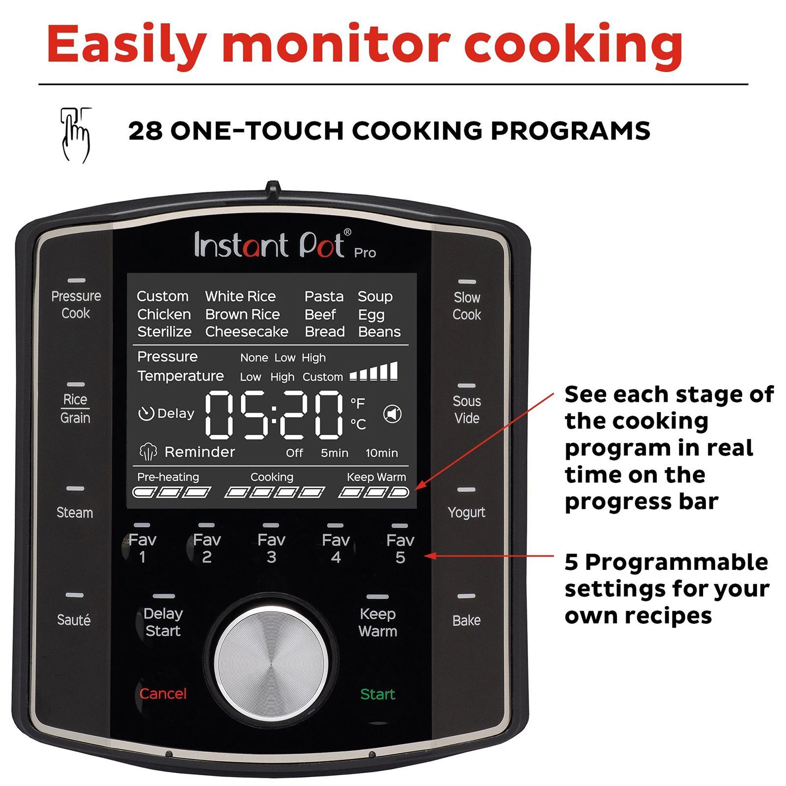 Instant Pot Pro 5.35 Litre Electric Multi Pot Cooker with Keep Warm Function (Black)_7