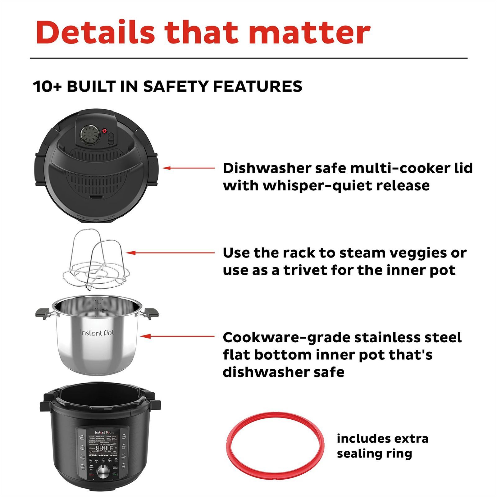 Instant Pot Pro 5.35 Litre Electric Multi Pot Cooker with Keep Warm Function (Black)_8