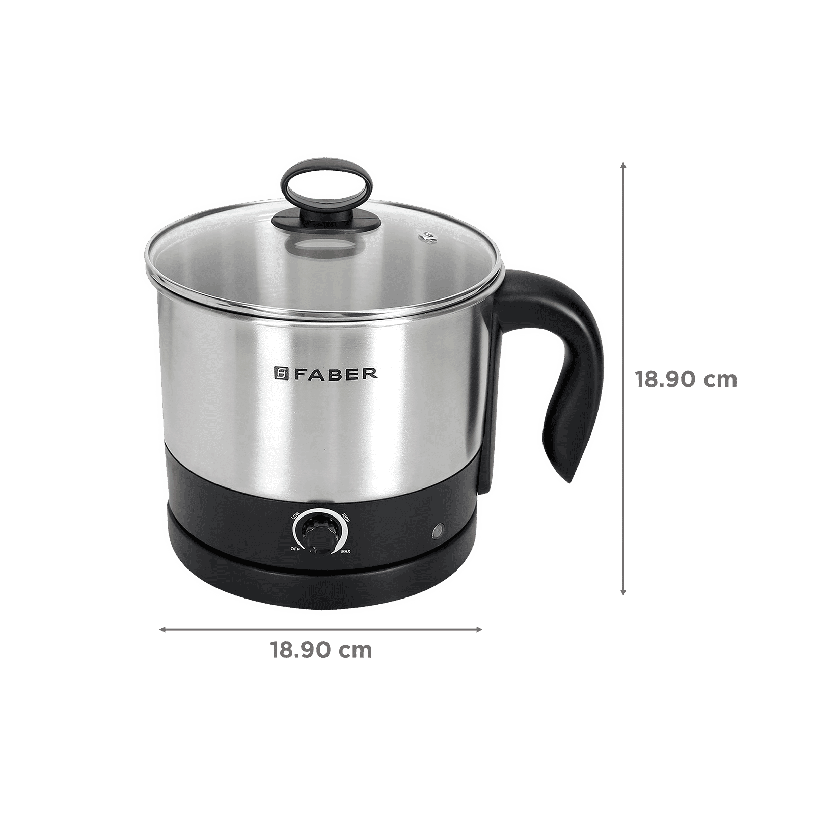 FABER FWK 1.2 Litre Electric Multi Cooker with Cool Touch Handle (Silver)_2