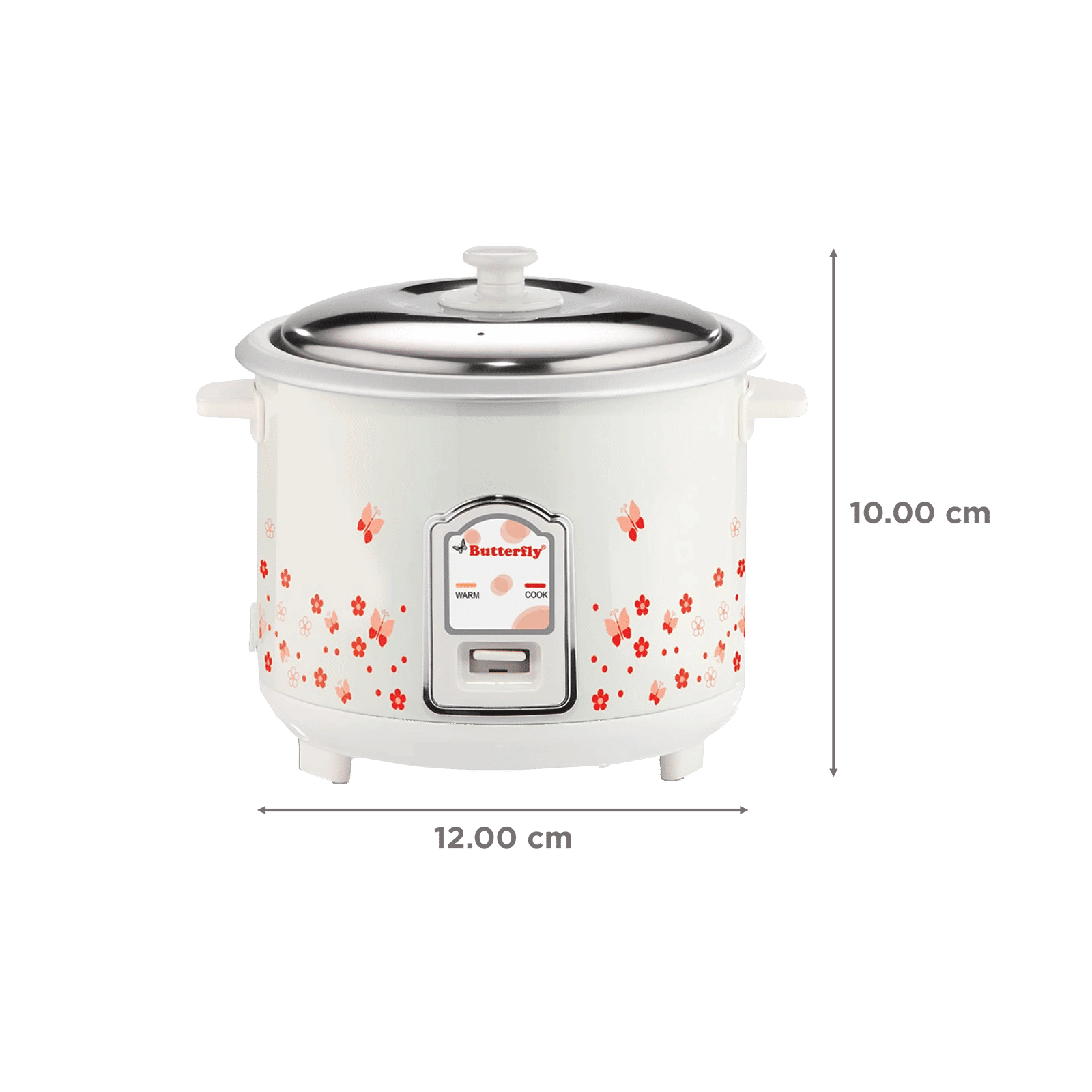 Butterfly Blossom 1.8 Litre Electric Rice Cooker with Cool Touch Body (White)_2