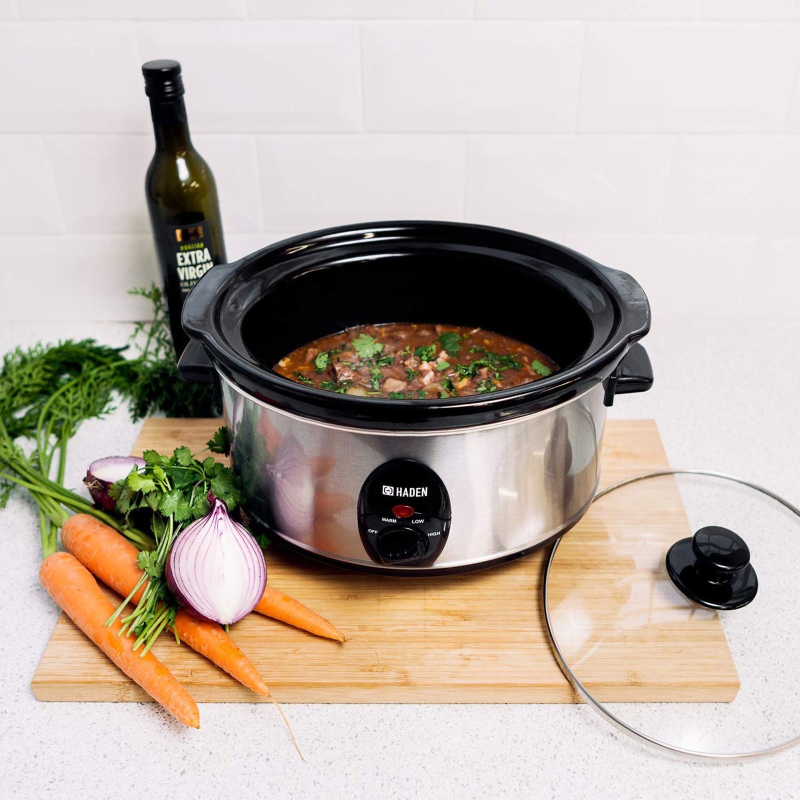 HADEN 3.5 Litre Electric Slow Cooker with Power Light Indicator (Silver) HADEN 3.5 Litre Electric Slow Cooker with Power Light Indicator (Silver)_6