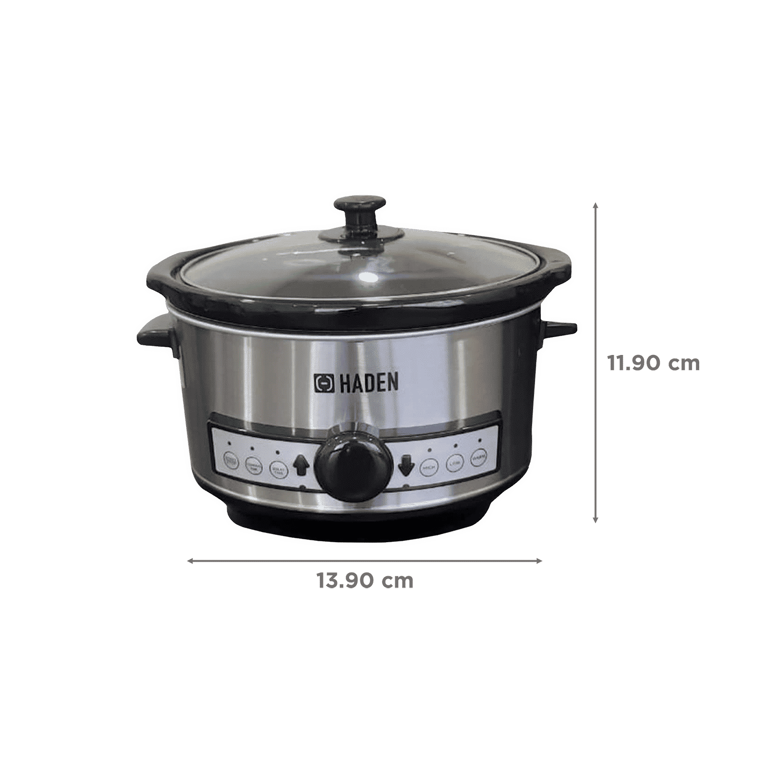 HADEN 3.5 Litre Electric Slow Cooker with Power Light Indicator (Silver) HADEN 3.5 Litre Electric Slow Cooker with Power Light Indicator (Silver)_2