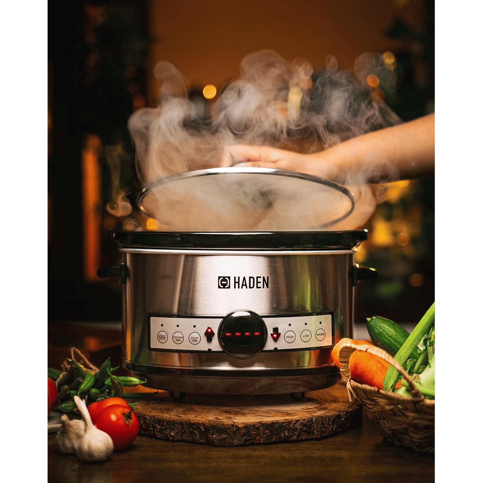 HADEN 3.5 Litre Electric Slow Cooker with Power Light Indicator (Silver) HADEN 3.5 Litre Electric Slow Cooker with Power Light Indicator (Silver)_8