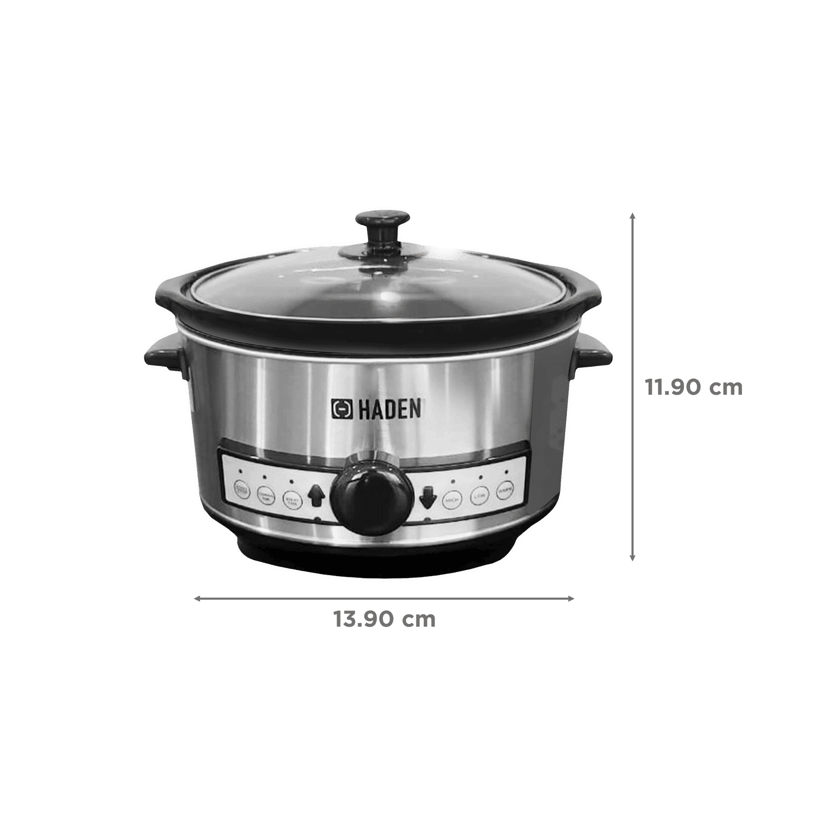 HADEN 3.5 Litre Electric Slow Cooker with Power Light Indicator (Silver) HADEN 3.5 Litre Electric Slow Cooker with Power Light Indicator (Silver)_2