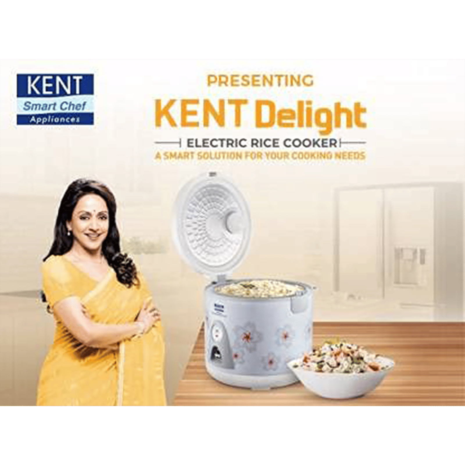 KENT Delight 1.8 Litre Electric Rice Cooker with Keep Warm Function (White) KENT Delight 1.8 Litre Electric Rice Cooker with Keep Warm Function (White)_4