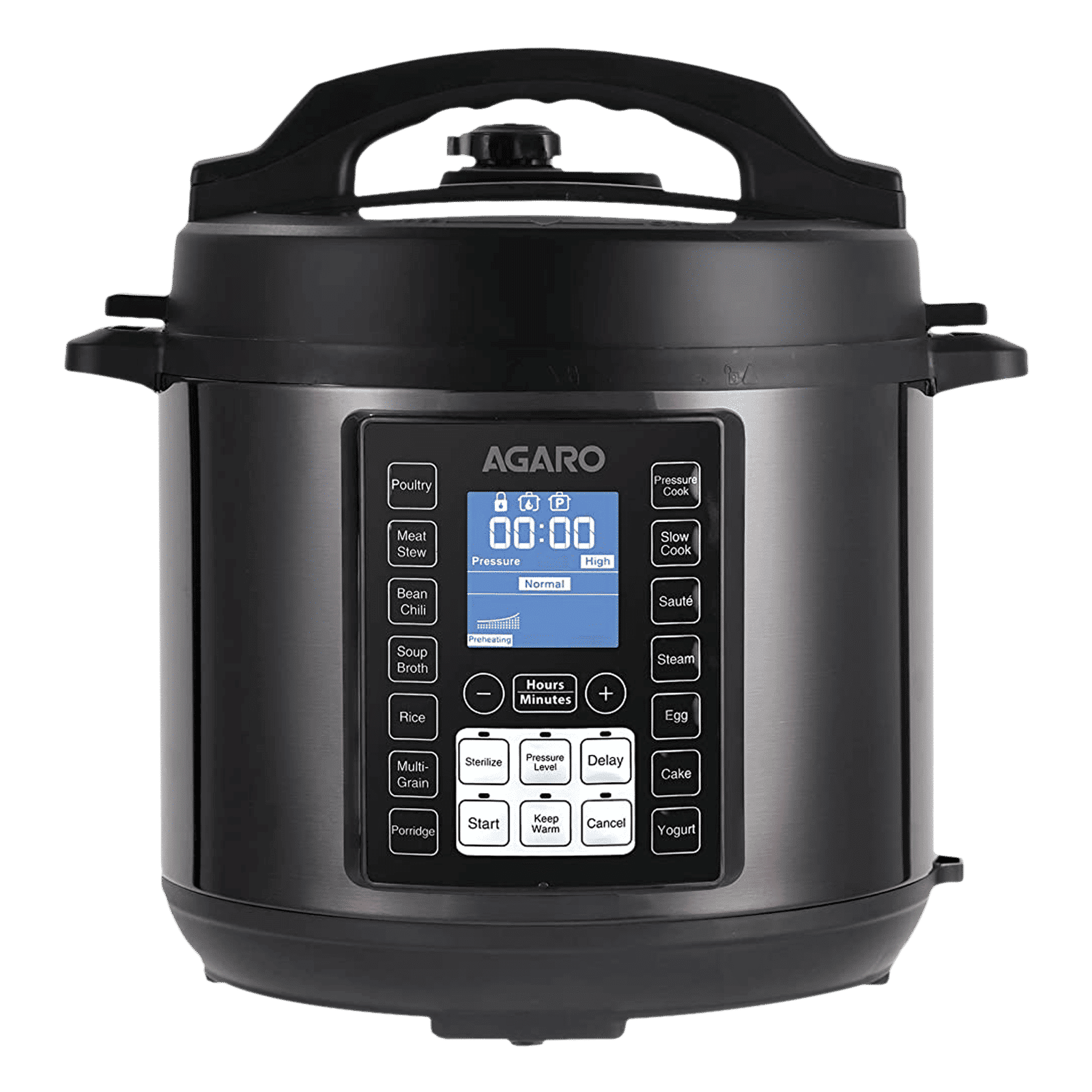 AGARO Imperial 6 Litre Electric Pressure Cooker with Keep Warm Function (Black)_1