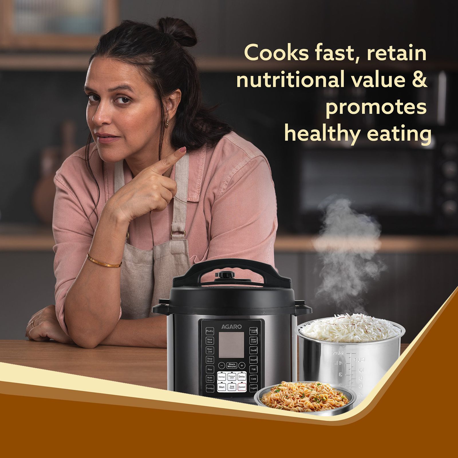 AGARO Imperial 6 Litre Electric Pressure Cooker with Keep Warm Function (Black)_14