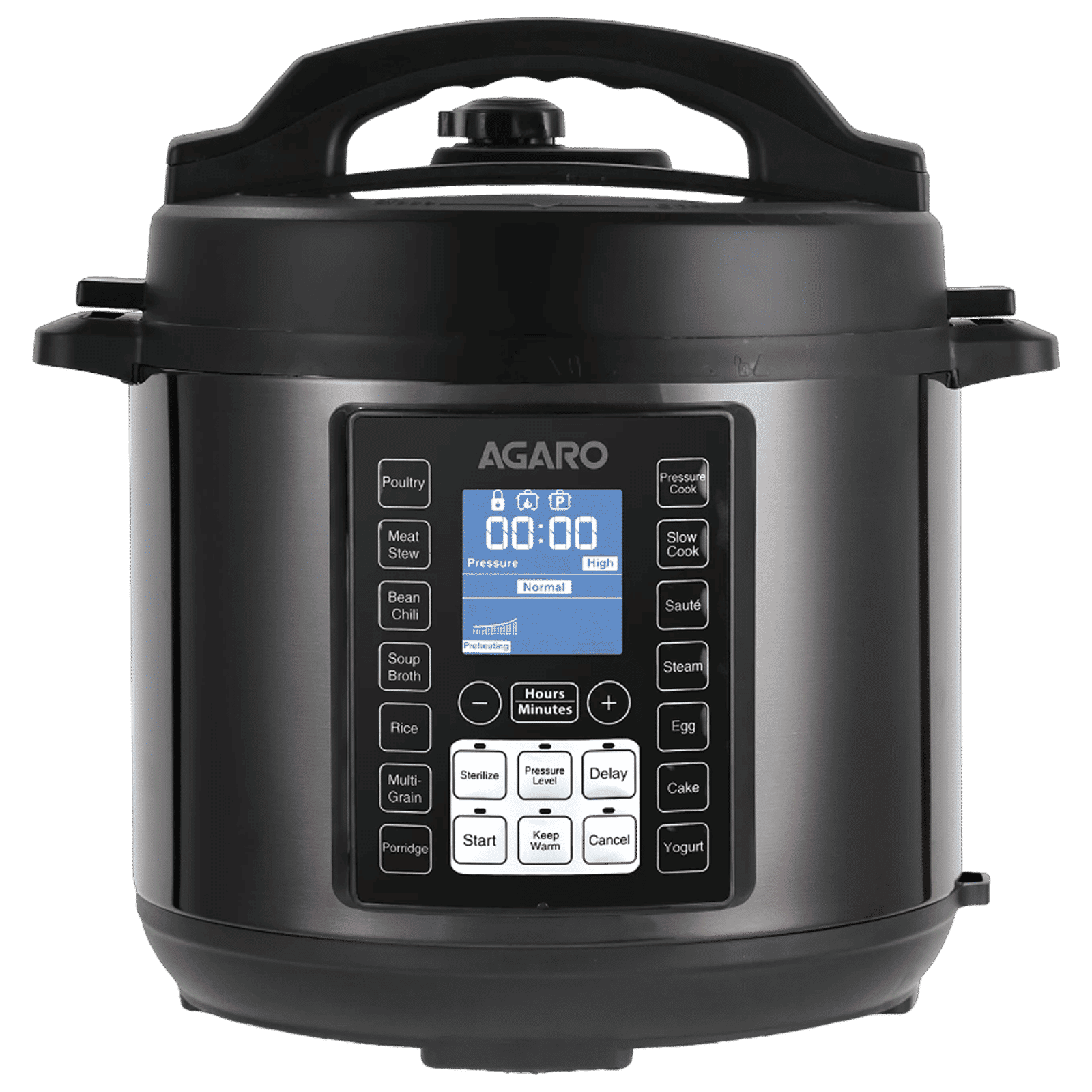 AGARO Imperial 8 Litre Electric Rice Cooker with 14 Preset Cooking Functions (Black)_1
