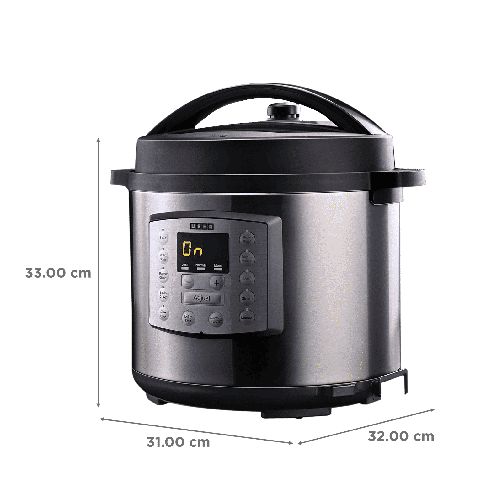 USHA iChef 6 Litre Electric Pressure Cooker with 10 Indian Preset Menu (Black) USHA iChef 6 Litre Electric Pressure Cooker with 10 Indian Preset Menu (Black)_2
