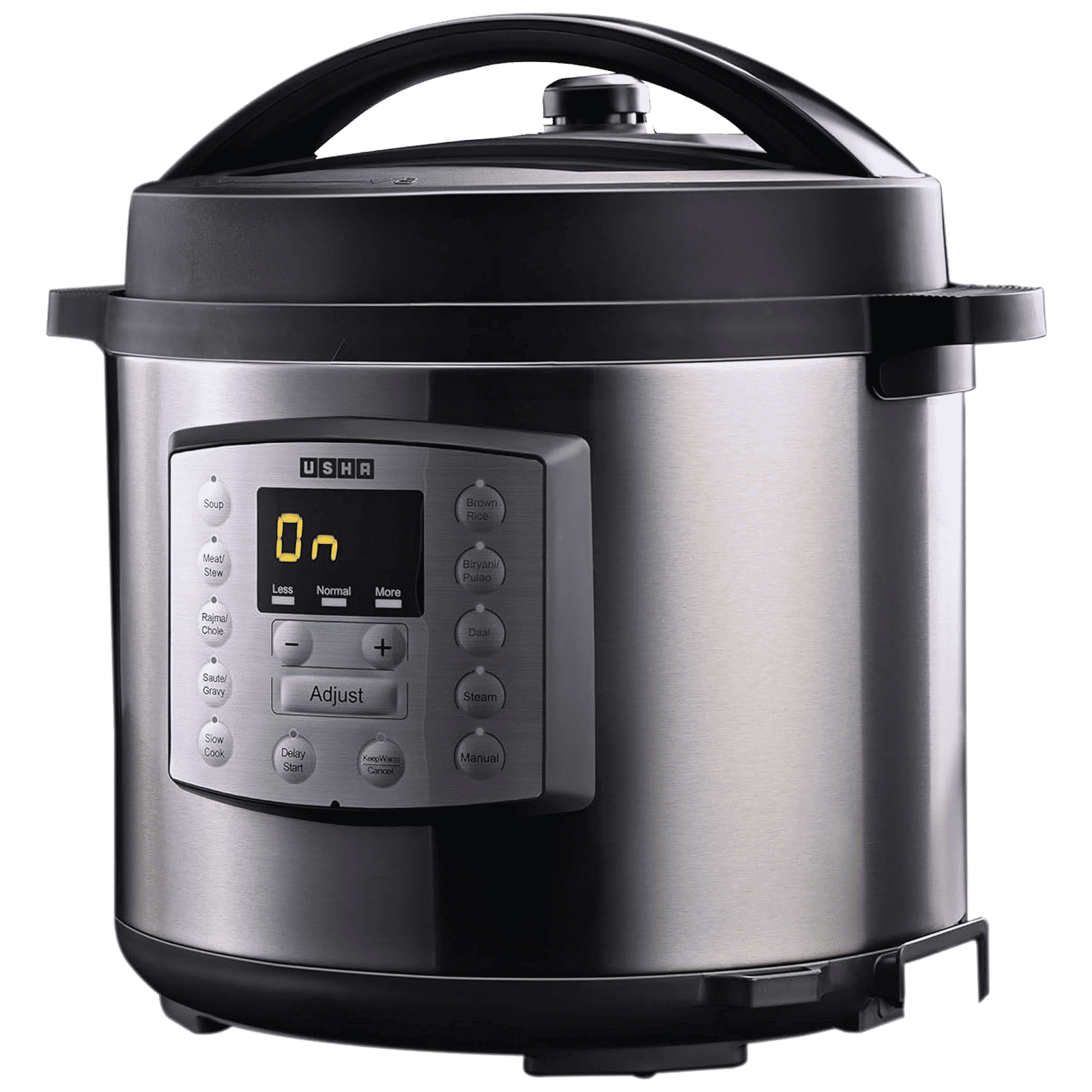 USHA iChef 6 Litre Electric Pressure Cooker with 10 Indian Preset Menu (Black) USHA iChef 6 Litre Electric Pressure Cooker with 10 Indian Preset Menu (Black)_1