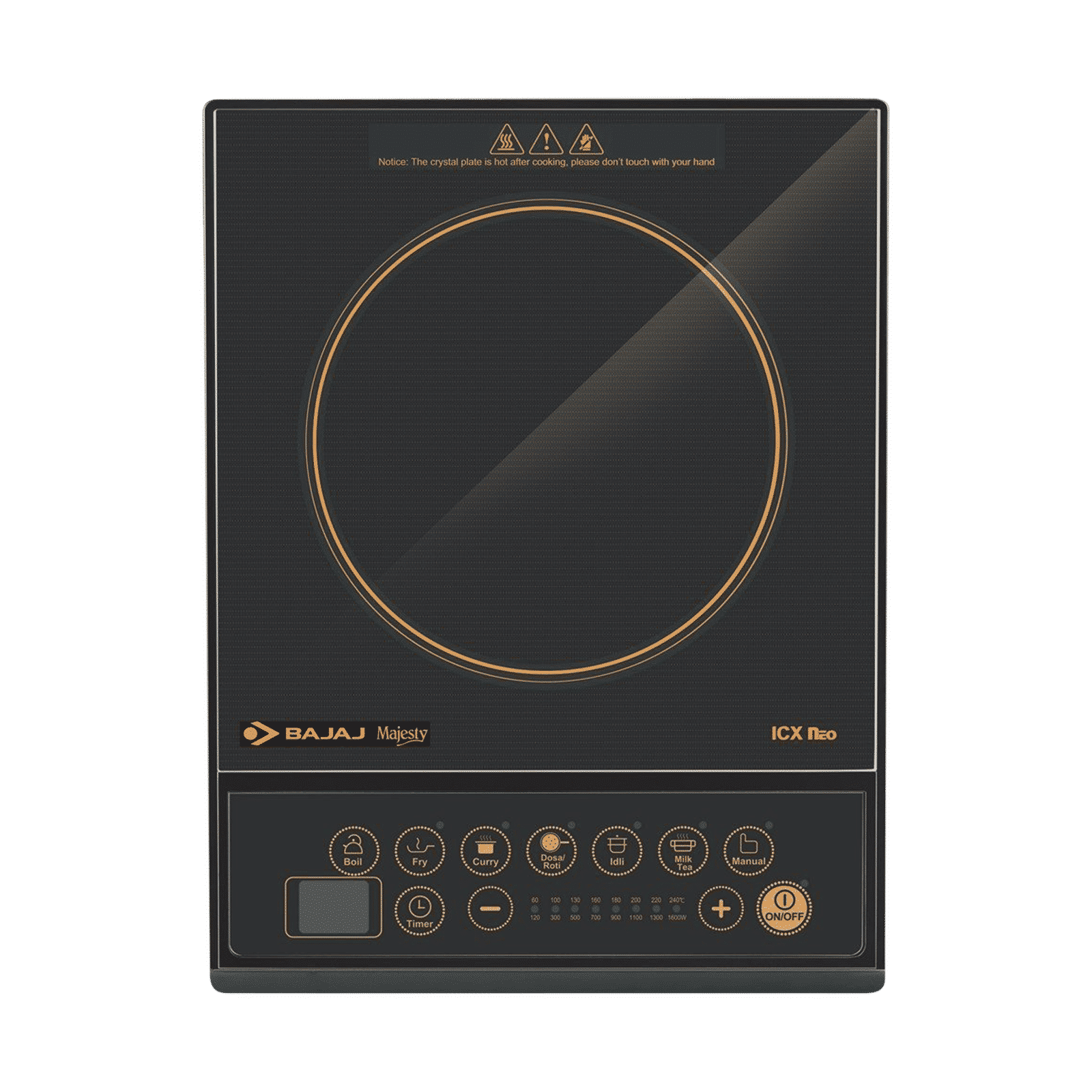 Bajaj Majesty ICX Neo 1600W Induction Cooktop with 7 Preset Menus_1