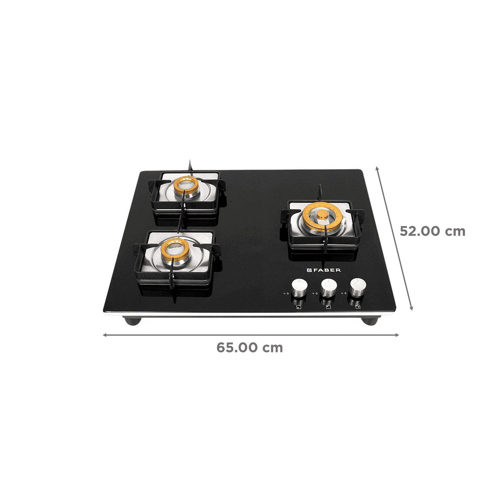 Faber HTG 653 CRS BR CI Tempered Glass Top 3 Burner Automatic Hob (High Quality Knob, Black)_2