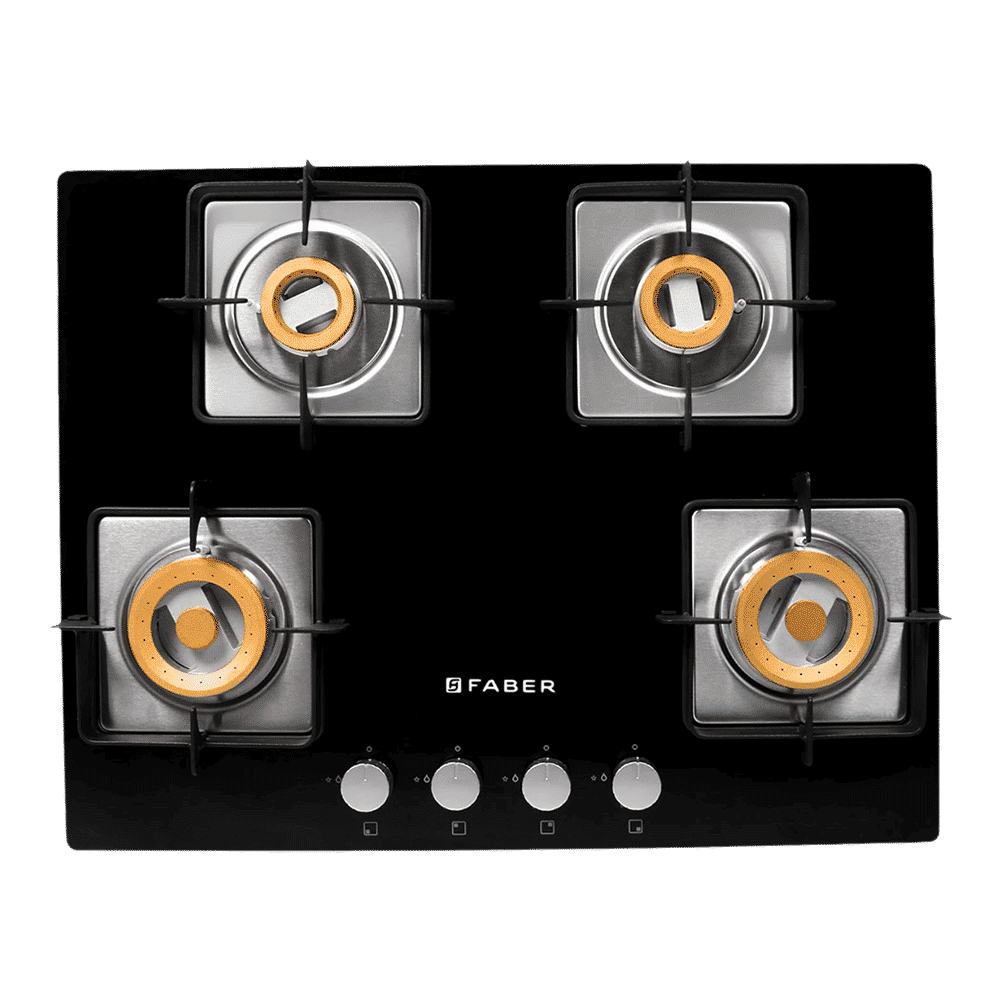 Faber HTG 753 CRS BR CI Tempered Glass Top 4 Burner Automatic Electric Hob (High Quality Knob, Black)_6