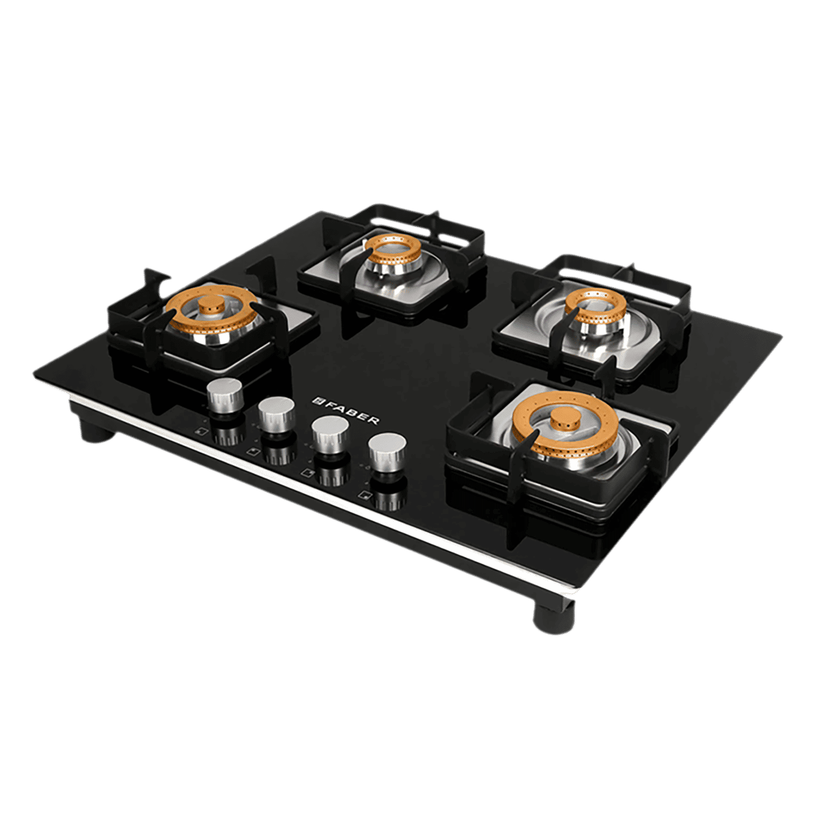 Faber HTG 753 CRS BR CI Tempered Glass Top 4 Burner Automatic Electric Hob (High Quality Knob, Black)_8