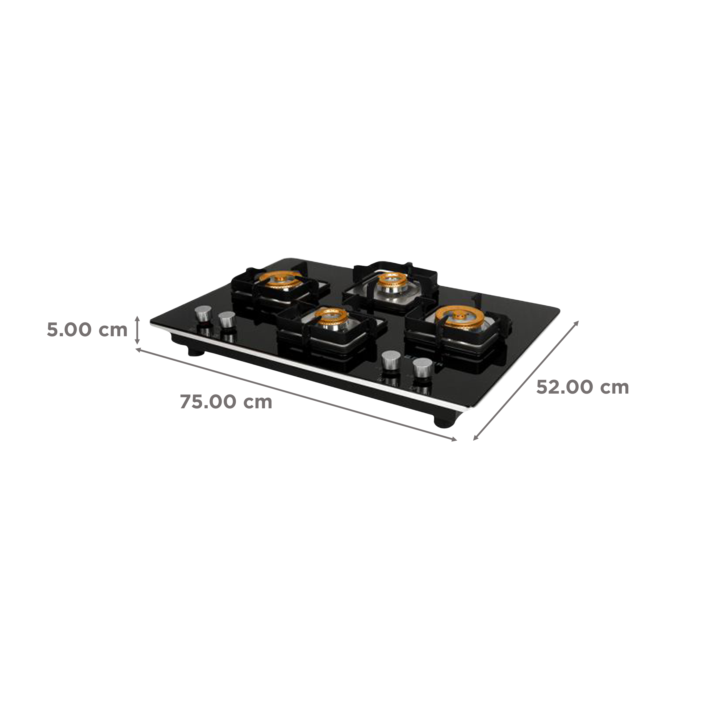 Faber HTG 754 CRS BR CI Toughened Glass Top 4 Burner Automatic Hob (High Quality Knob, Black)_2