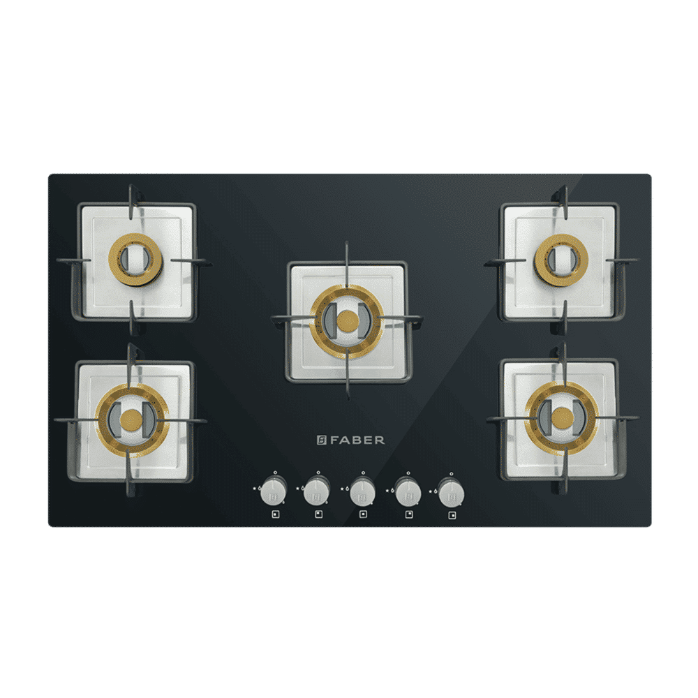 Faber HTG 905 CRS BR CI Tempered Glass Top 5 Burner Automatic Hob (High Quality Knob, Black)_6
