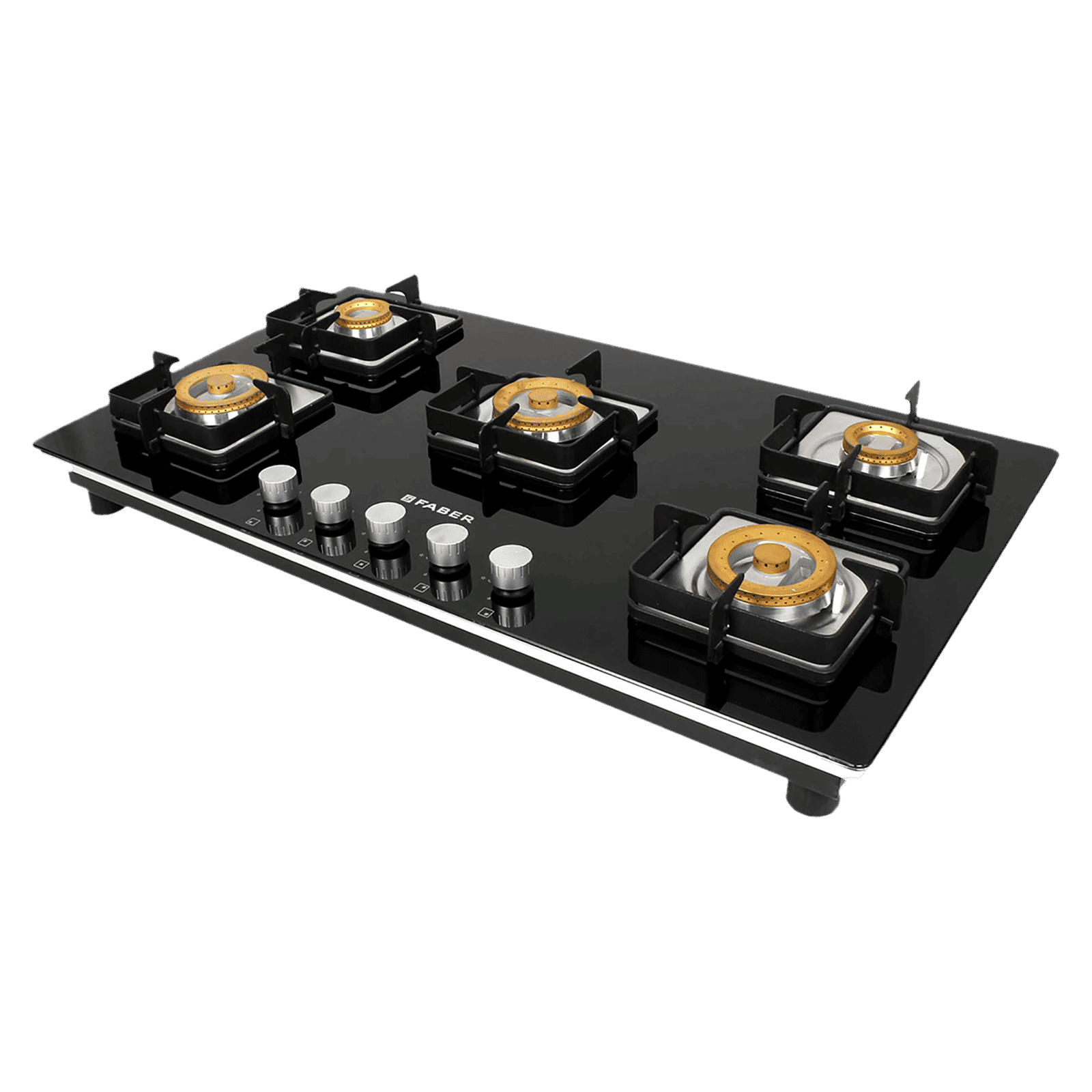 Faber HTG 905 CRS BR CI Tempered Glass Top 5 Burner Automatic Hob (High Quality Knob, Black)_8