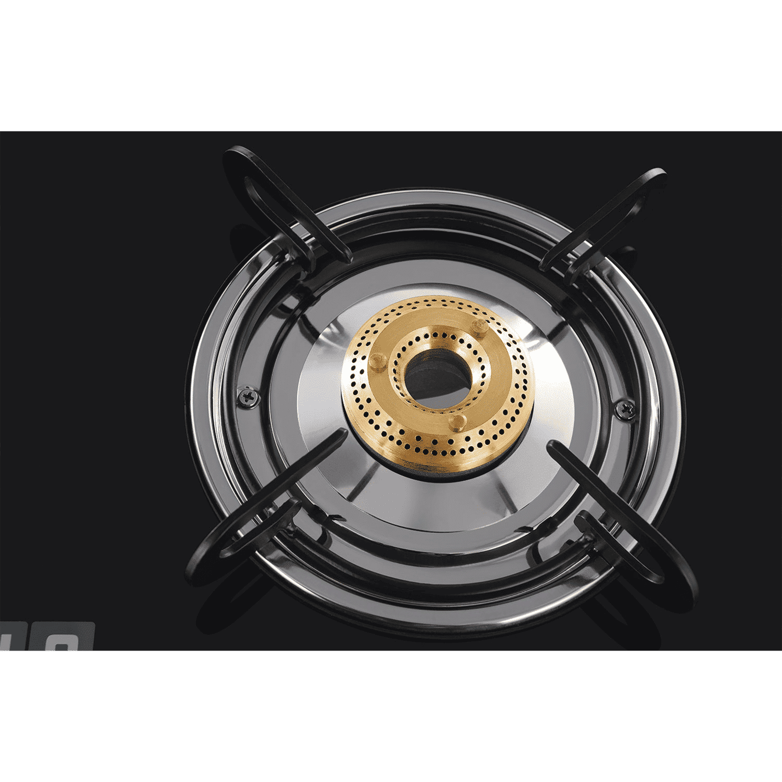 USHA Ebony GS3001 Toughened Glass Top 3 Burner Manual Gas Stove (Powder Coated Frame, Black)_7