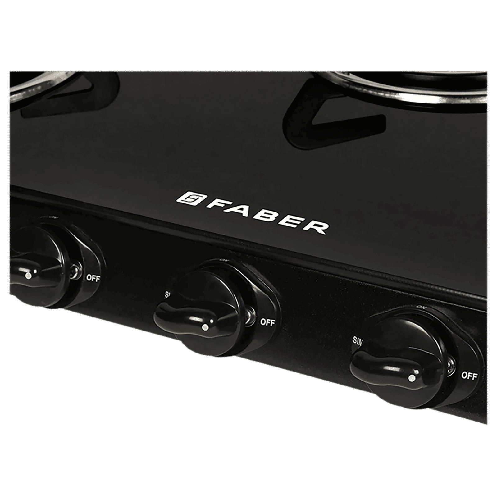 Faber Jumbo 3BB BK Toughened Glass Top 3 Burner Manual Gas Stove (Corrosion Resistance, Black)_5