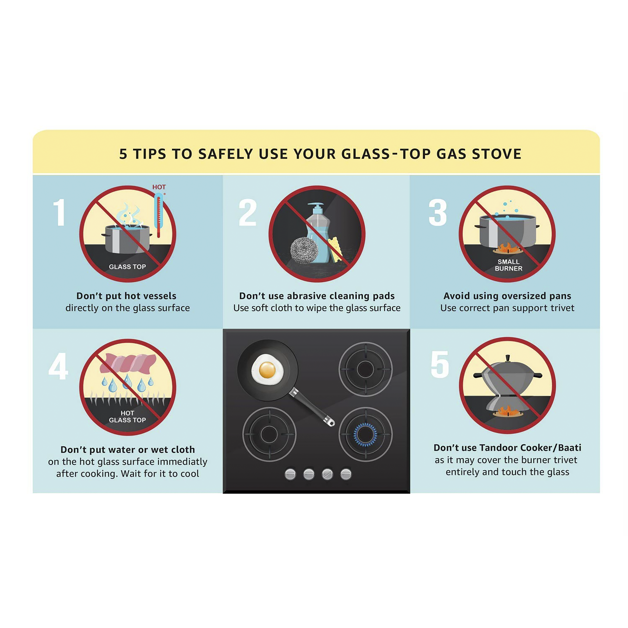 Faber Jumbo 4BB BK Toughened Glass Top 4 Burner Manual Gas Stove (Corrosion Resistance, Black)_9