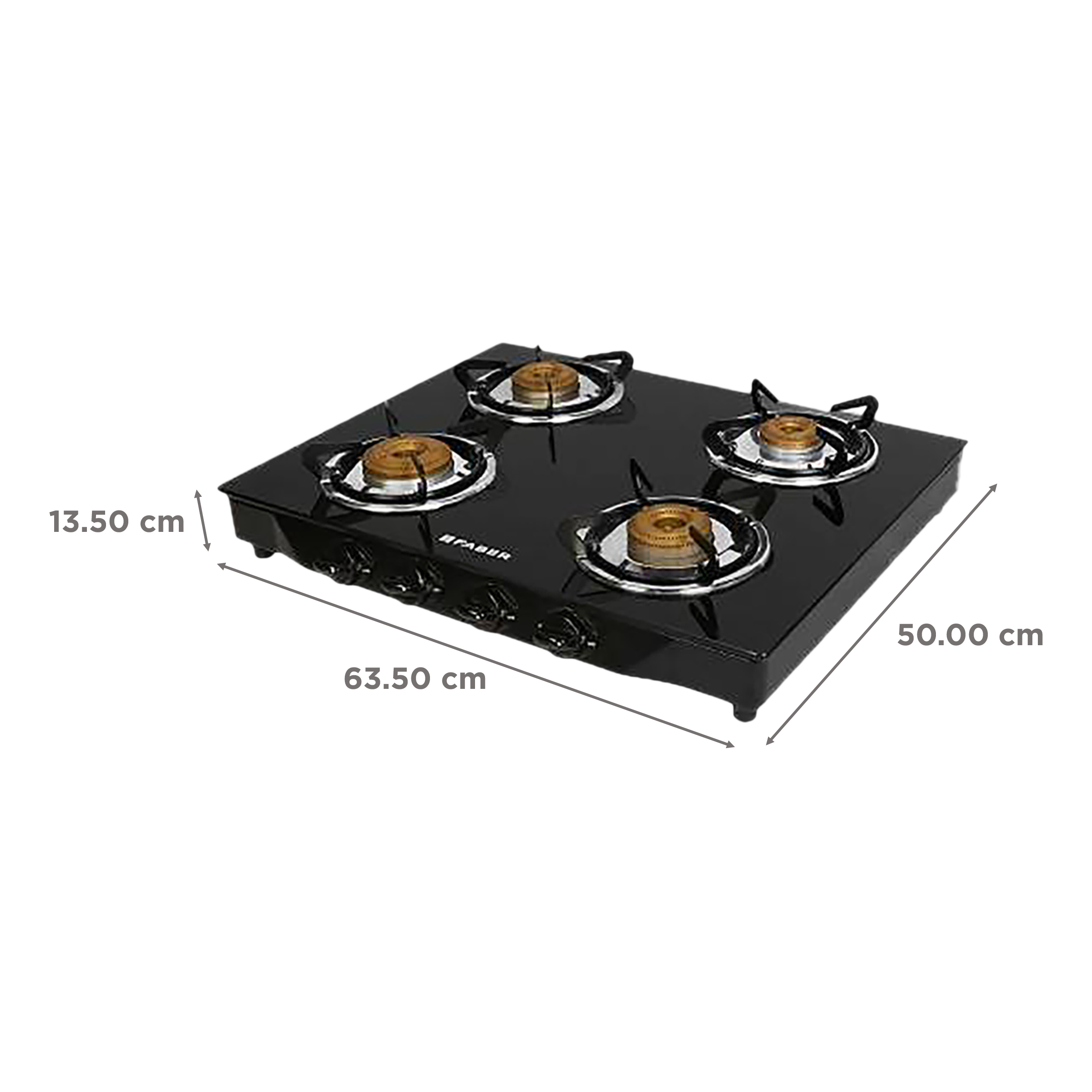 Faber Jumbo 4BB BK Toughened Glass Top 4 Burner Manual Gas Stove (Corrosion Resistance, Black)_2