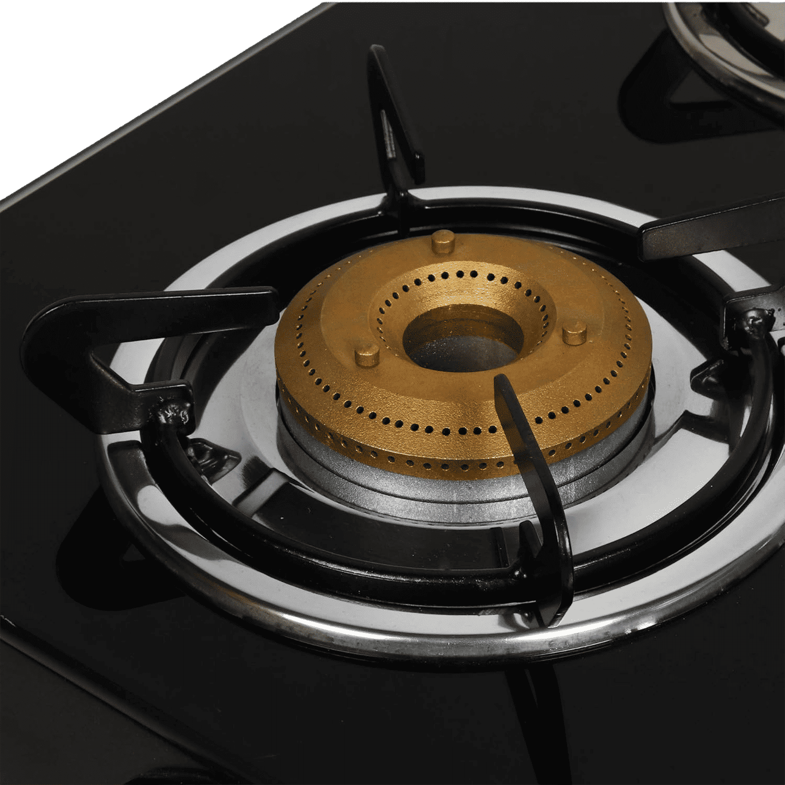 Faber Jumbo 4BB BK Toughened Glass Top 4 Burner Manual Gas Stove (Corrosion Resistance, Black)_4