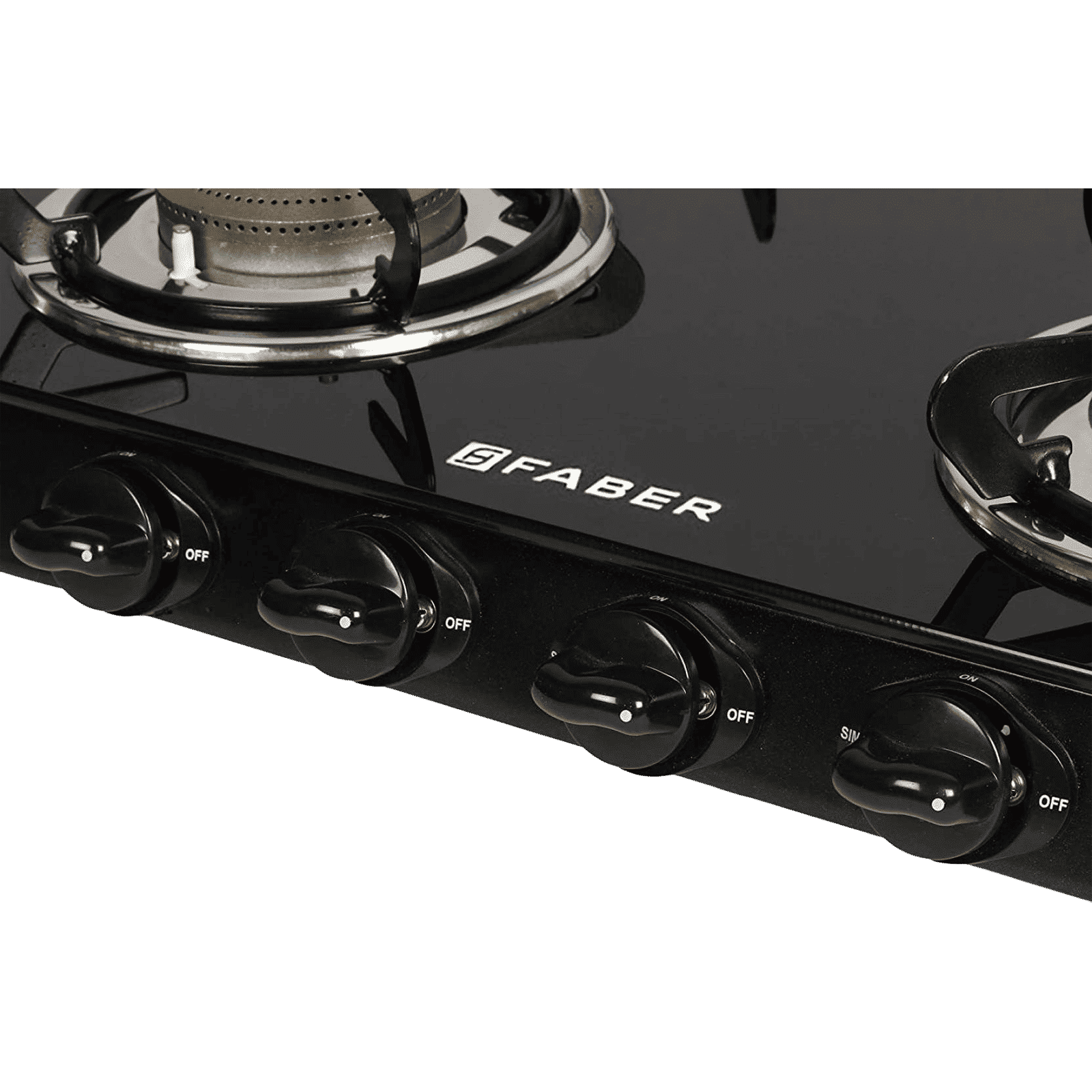 Faber Jumbo 4BB BK AI Toughened Glass Top 4 Burner Automatic Gas Stove (Corrosion Resistance, Black)_5