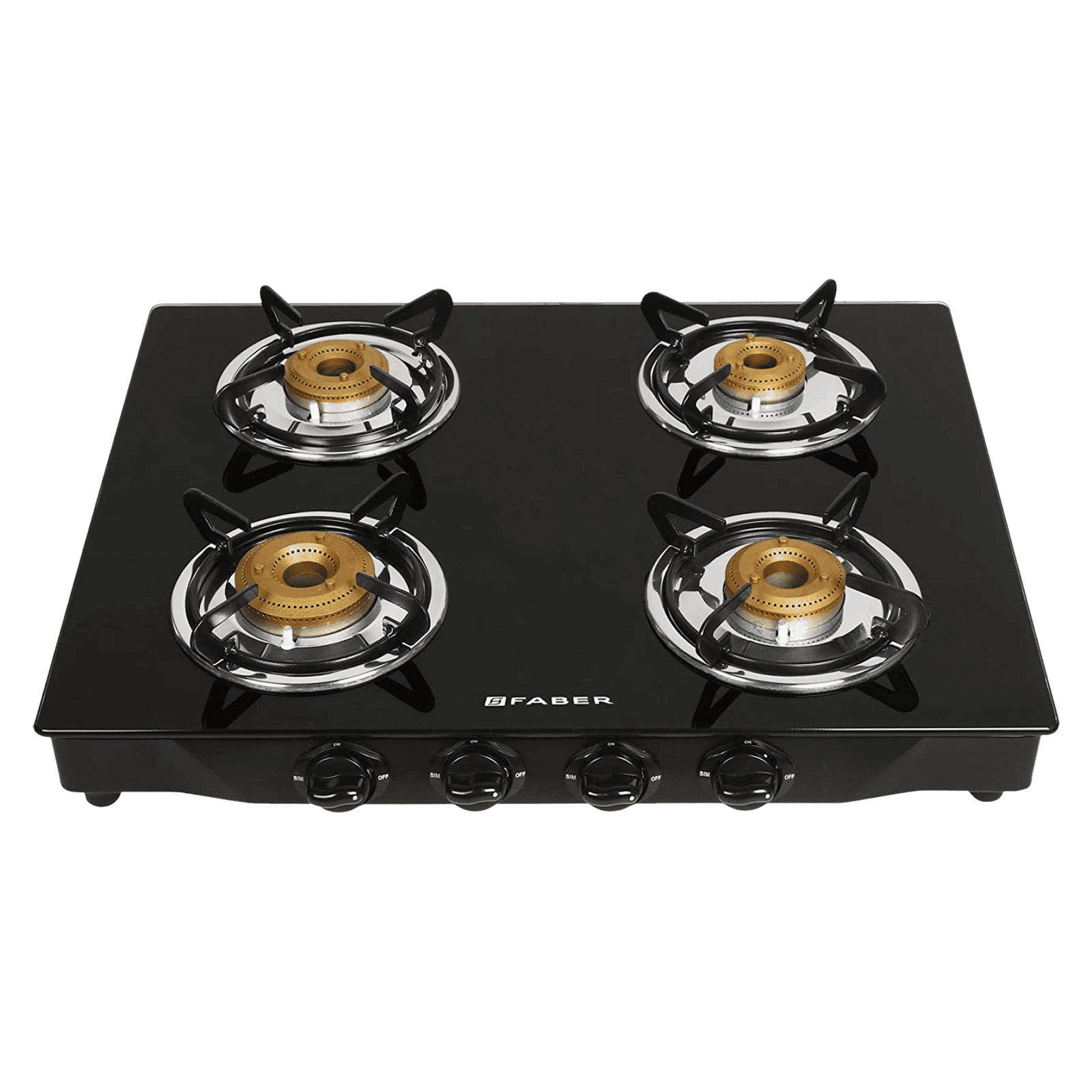Faber Jumbo 4BB BK AI Toughened Glass Top 4 Burner Automatic Gas Stove (Corrosion Resistance, Black)_7