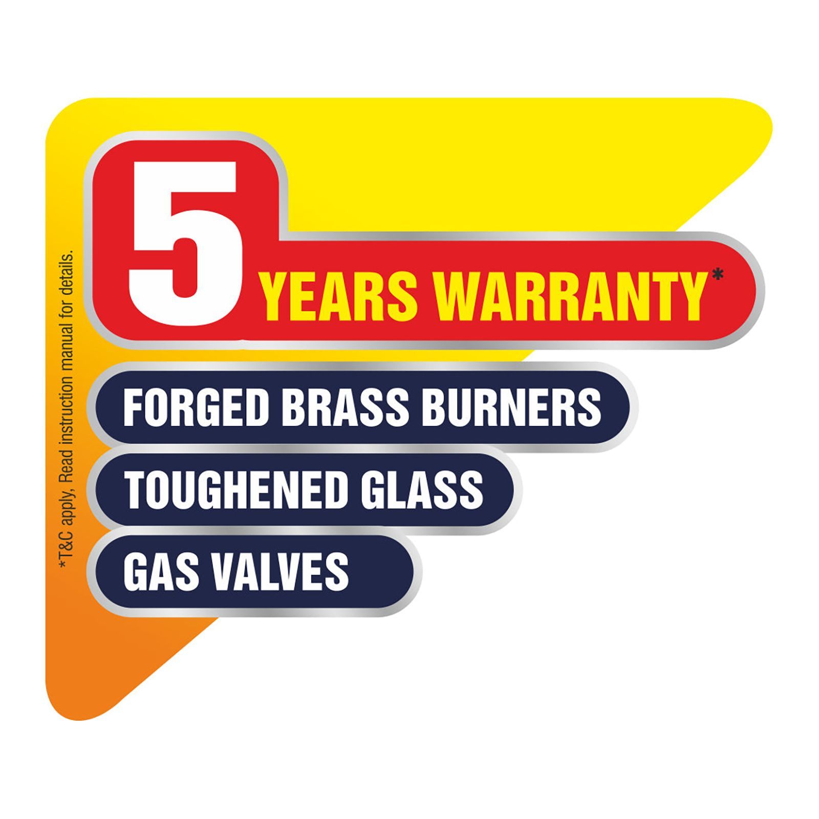 Glen 1038 GT FB Toughened Glass Top 3 Burner Manual Gas Stove (Scratch & Stain Resistant, Silver)_11