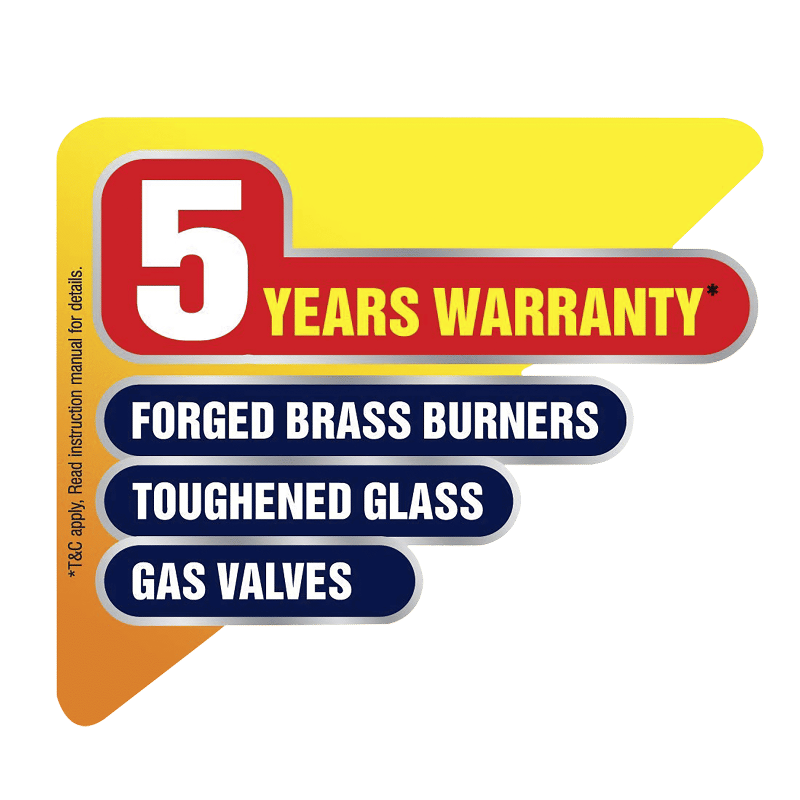 Glen 1038 GT FBM Toughened Glass Top 3 Burner Manual Gas Stove (Scratch & Stain Resistant, Black/White)_4