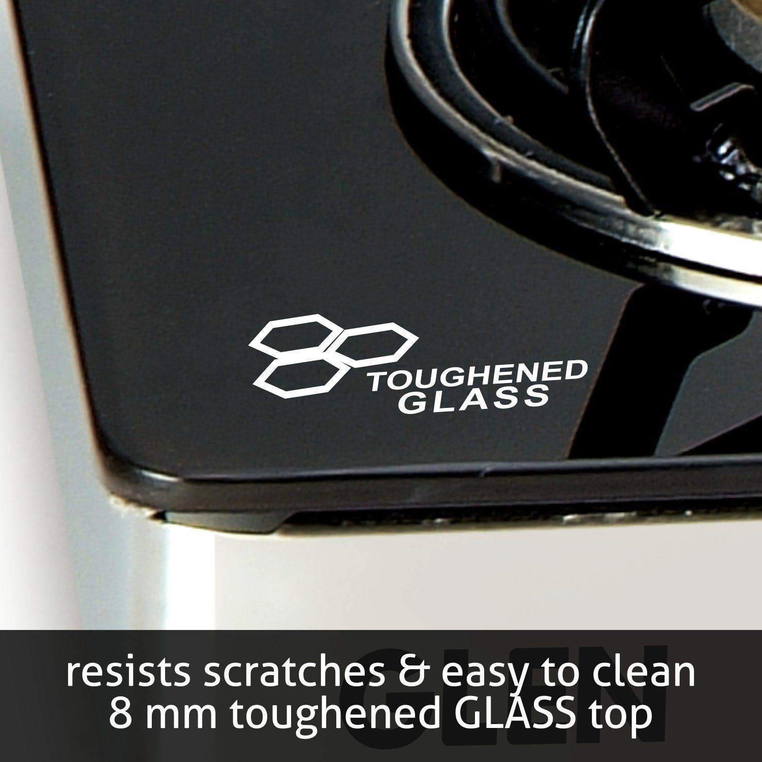 Glen 1042 GT FB Toughened Glass Top 4 Burner Manual Gas Stove (360 Degree Revolving Nozzle, Silver)_8