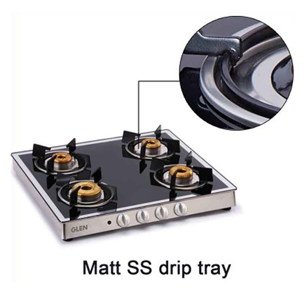 Glen 1042GT FBMAI Toughened Glass Top 4 Burner Automatic Electric Gas Stove (360 Degree Revolving Nozzle, Silver)_9