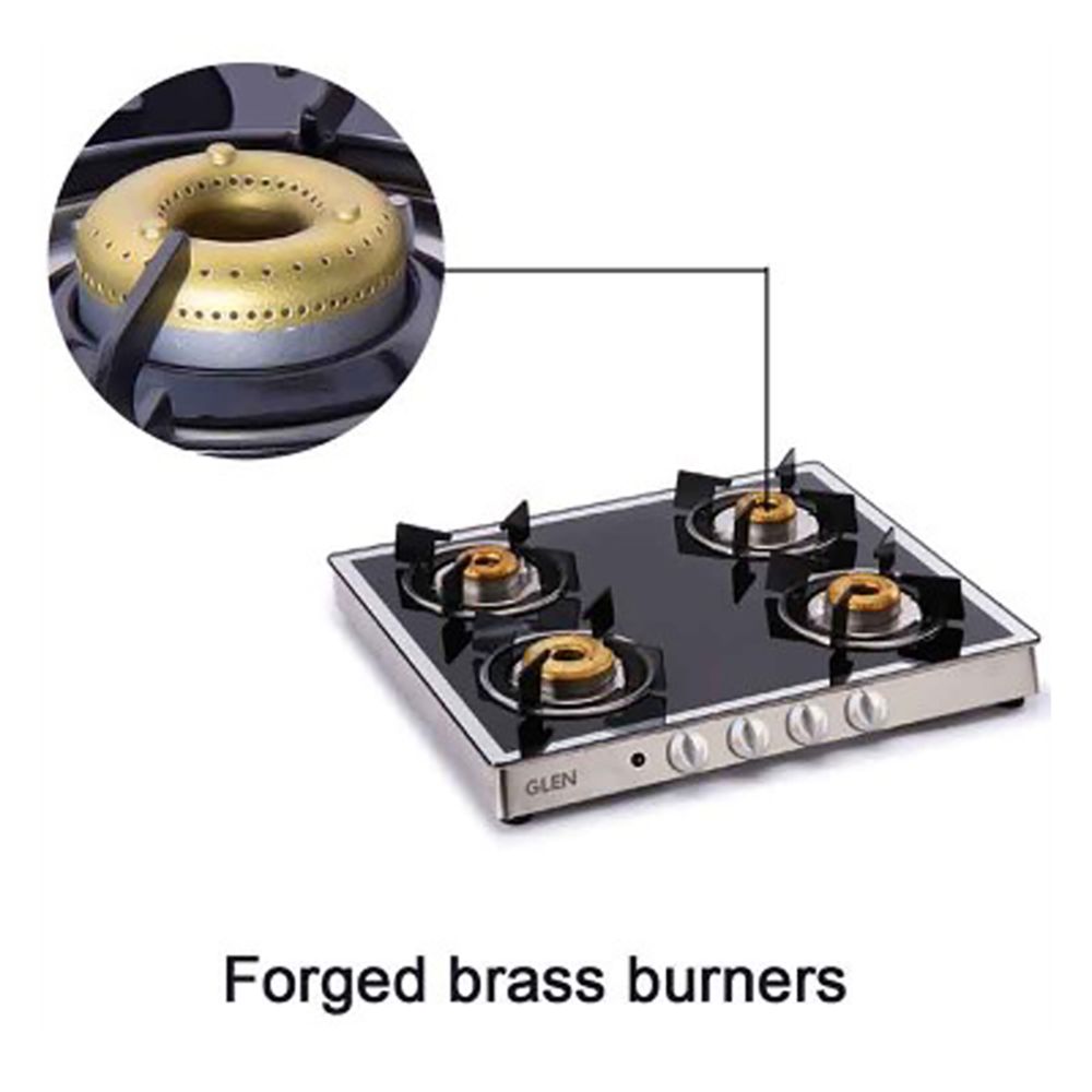 Glen 1042GT FBMAI Toughened Glass Top 4 Burner Automatic Electric Gas Stove (360 Degree Revolving Nozzle, Silver)_13