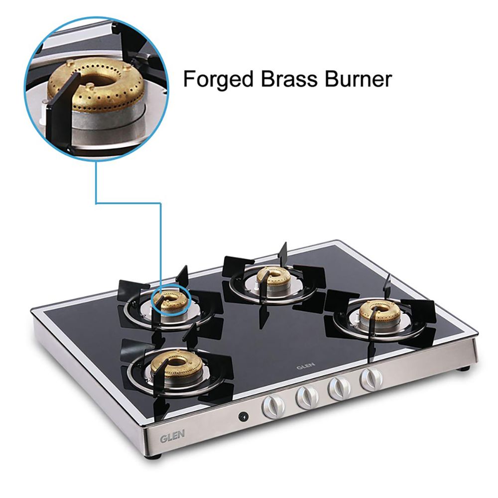 Glen 1048GT FBMAI Toughened Glass Top 4 Burner Automatic Gas Stove (360 Degree Revolving Nozzle, Black/Silver)_13