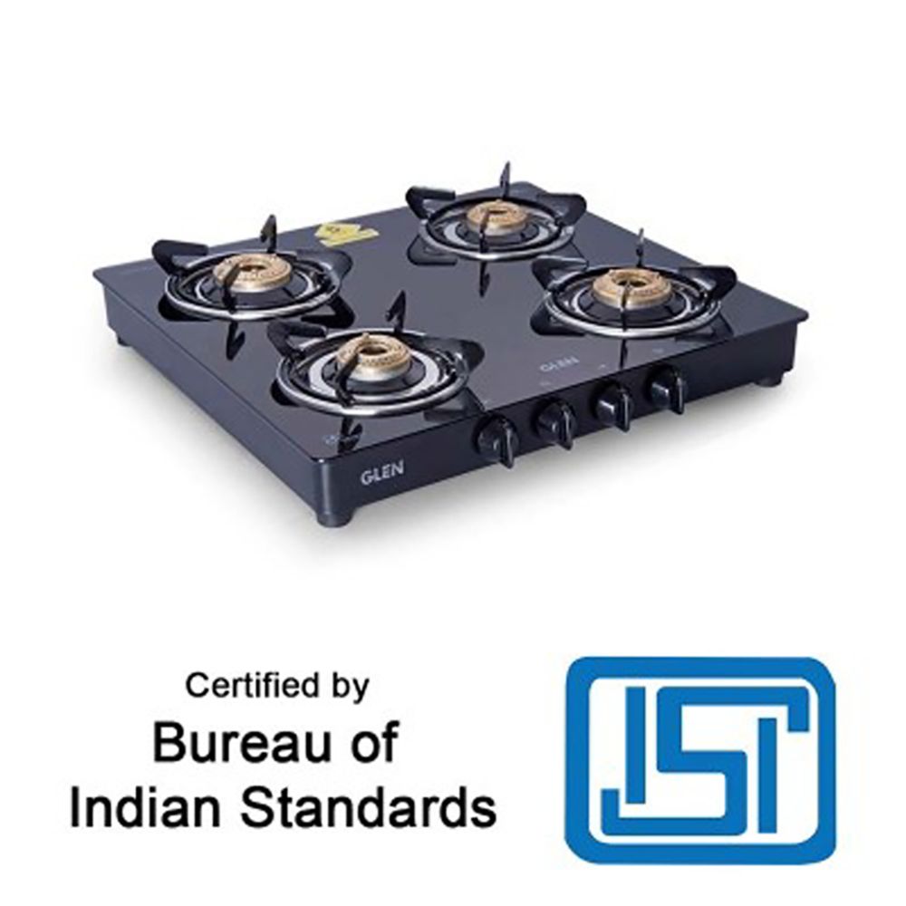 Glen 1043 GT BB BL Toughened Glass Top 4 Burner Manual Gas Stove (Scratch & Stain Resistant, Black) Glen 1043 GT BB BL Toughened Glass Top 4 Burner Manual Gas Stove (Scratch & Stain Resistant, Black)_13
