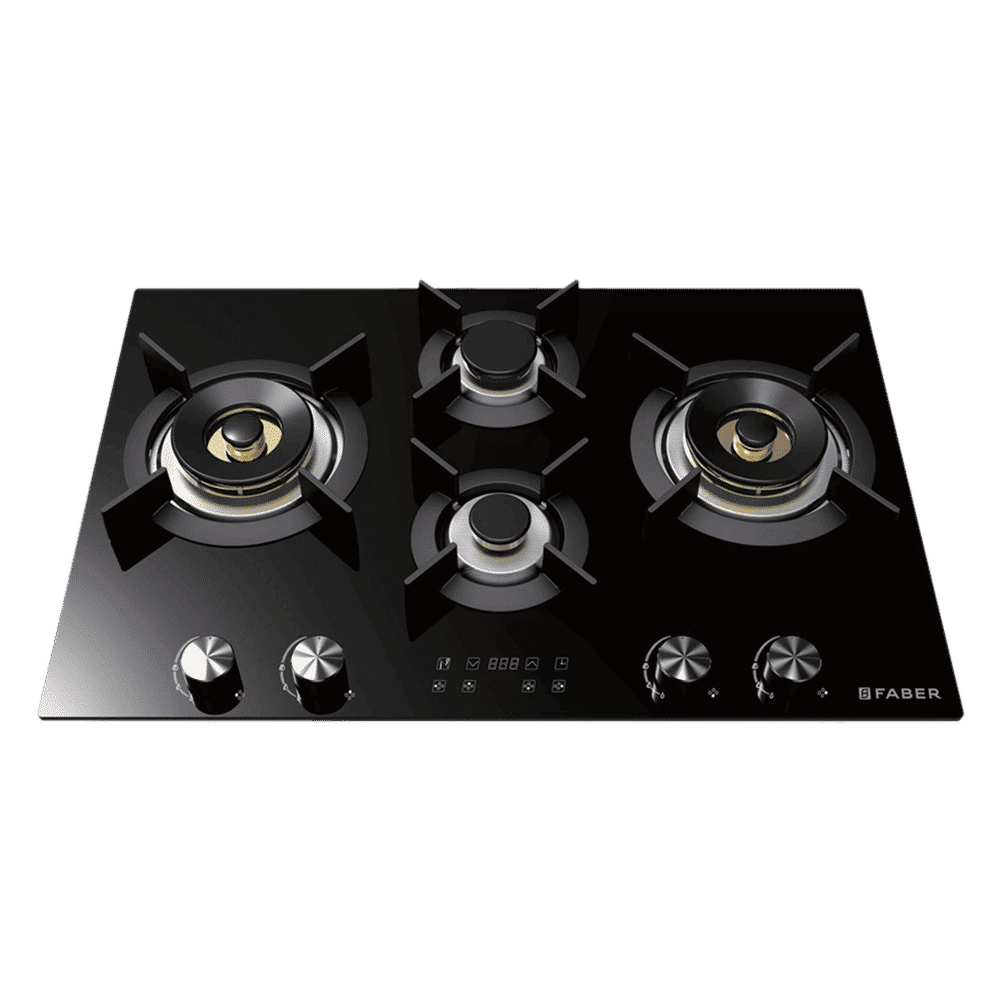 FABER Europa Toughened Glass Top 4 Burner Automatic Hob (Black)_1