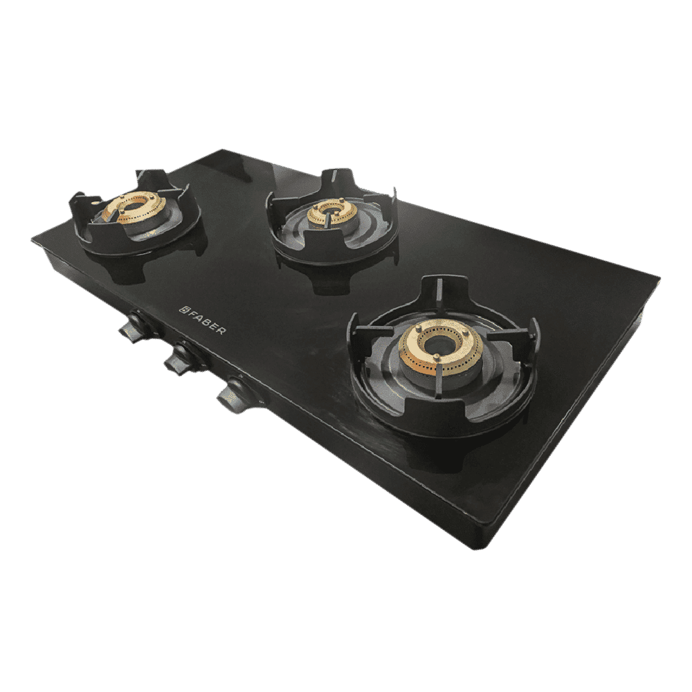 Faber Onyx 3BB BK CI Glass Top 3 Burner Manual Gas Stove (Scratch Resistance, Black)_8