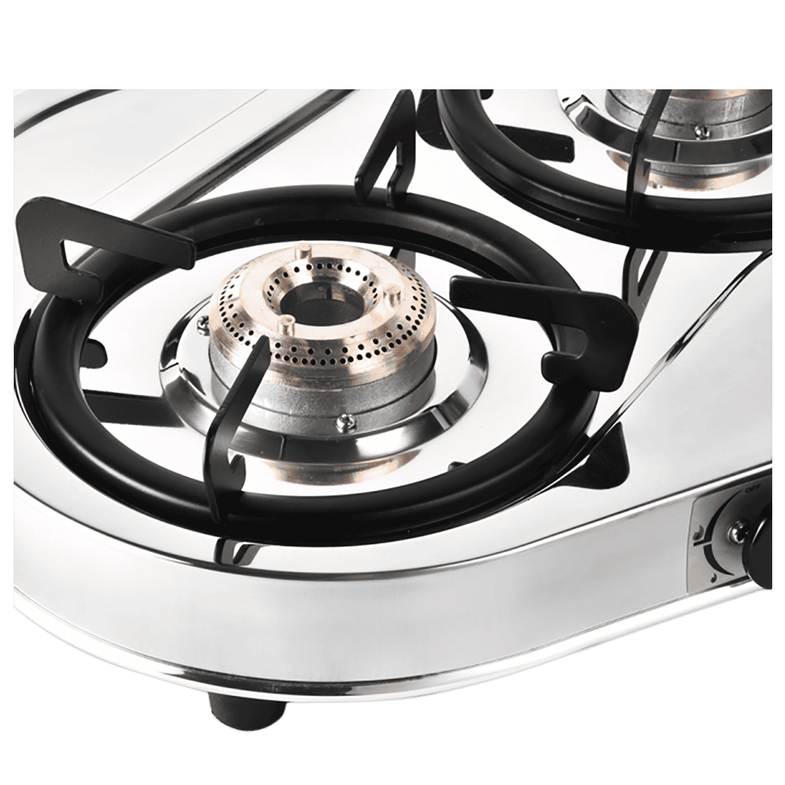 Sunflame SHAKTI STAR 3B 3 Burner Manual Gas Stove (Powder Coated Pan Support, Silver)_4